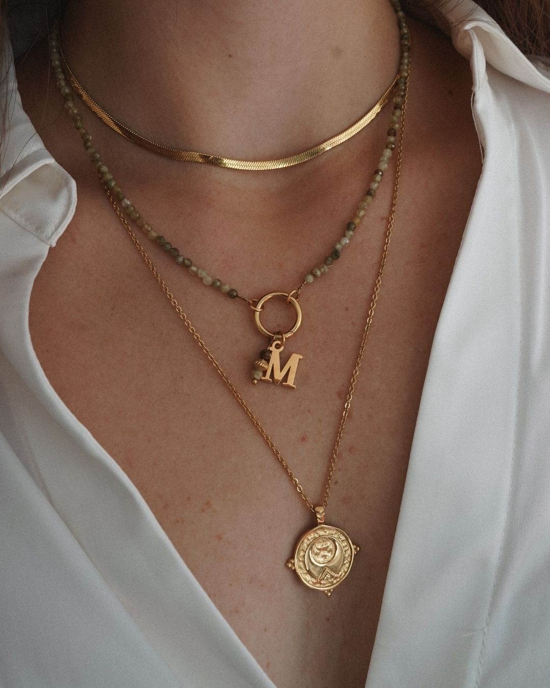 Personalisierbare Charm Edelstein-Halskette Shard