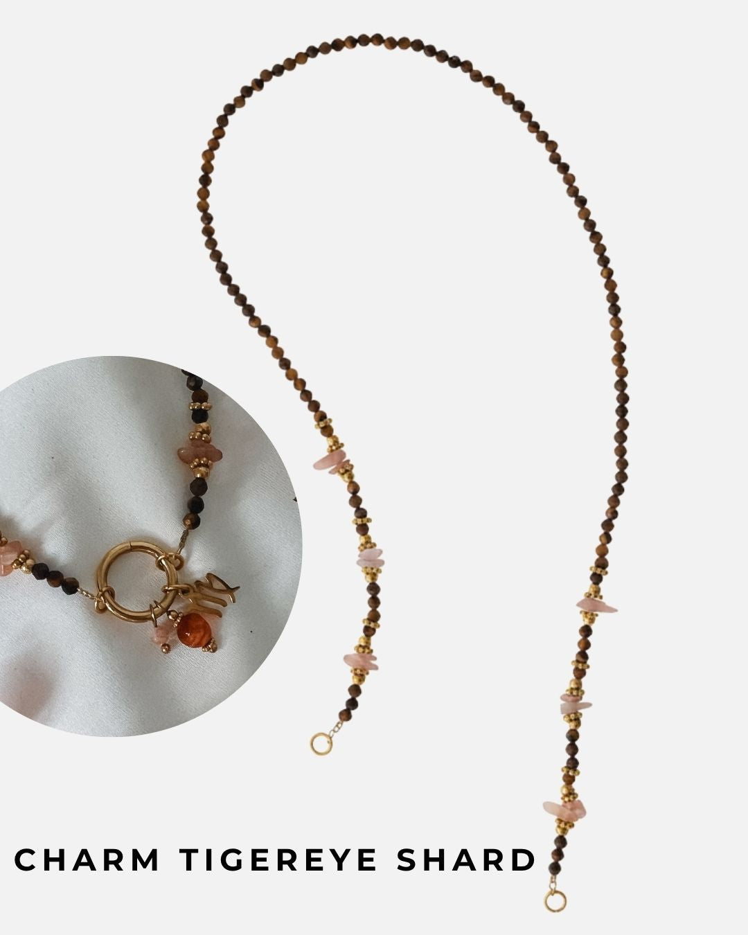 Personalisierbare Charm Edelstein-Halskette Shard