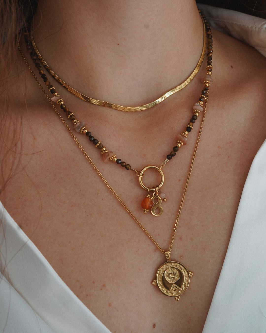 Personalisierbare Charm Edelstein-Halskette Shard