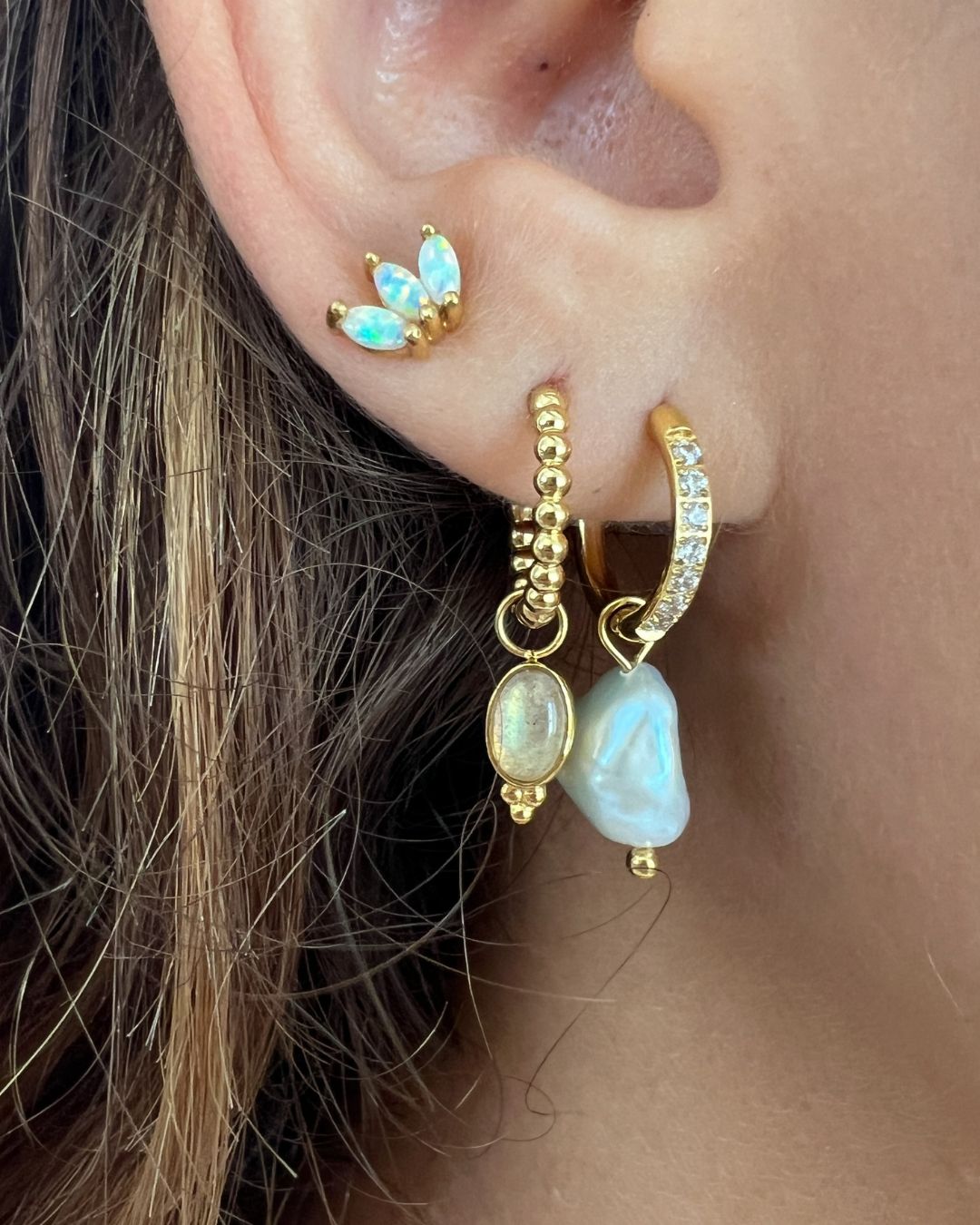 Ohrringe Dotted Hoop