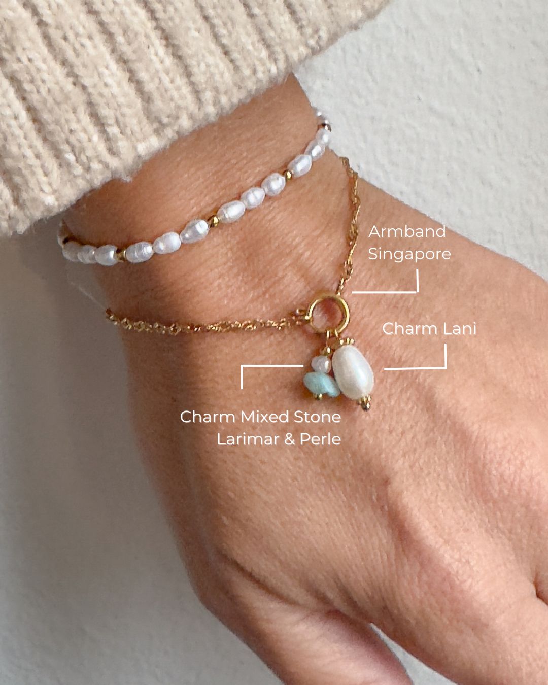 Mixed Stone Charms (Basic Halsketten, Basic Armbänder & Ohrringe)