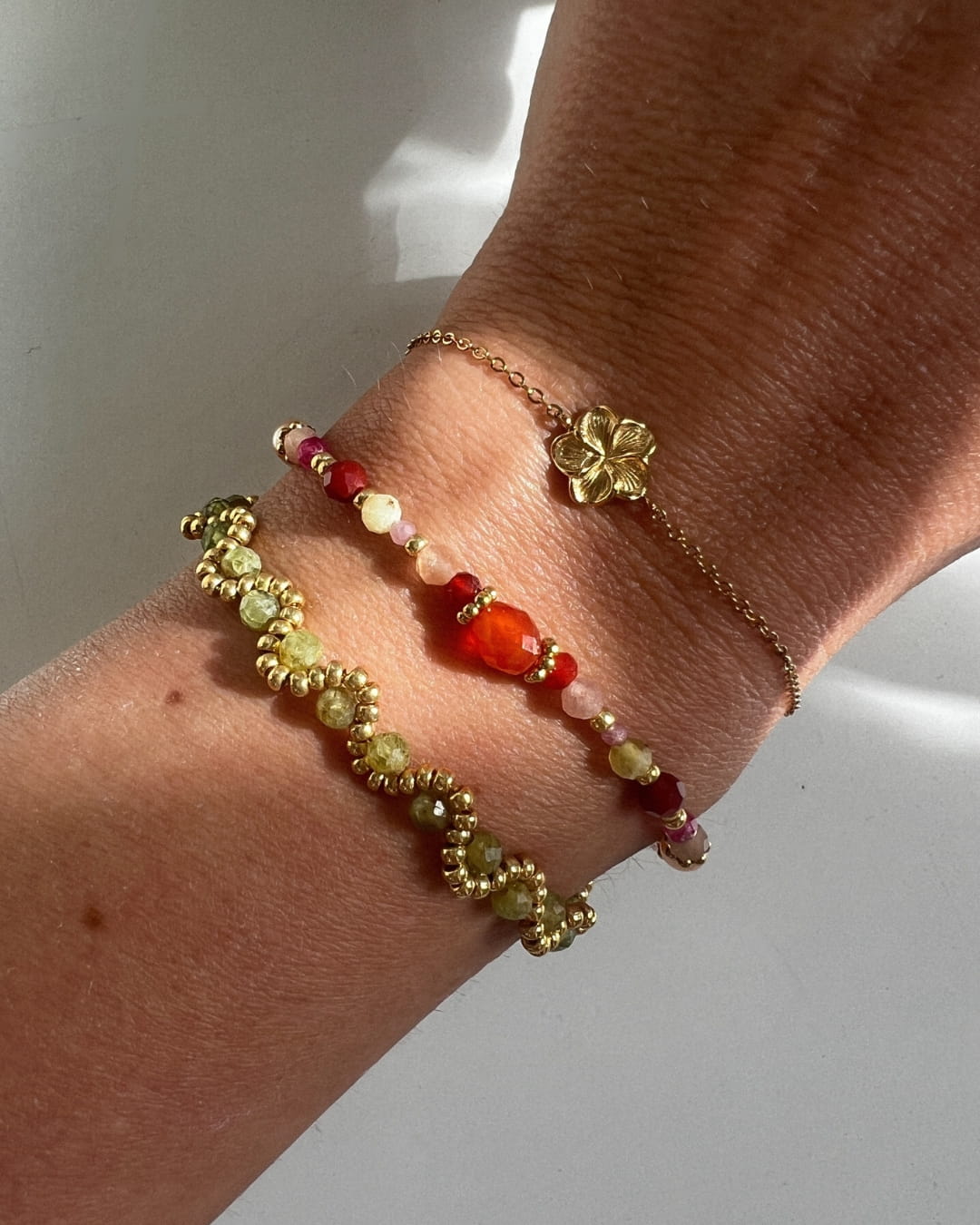 Armband Aurelia Green Garnet