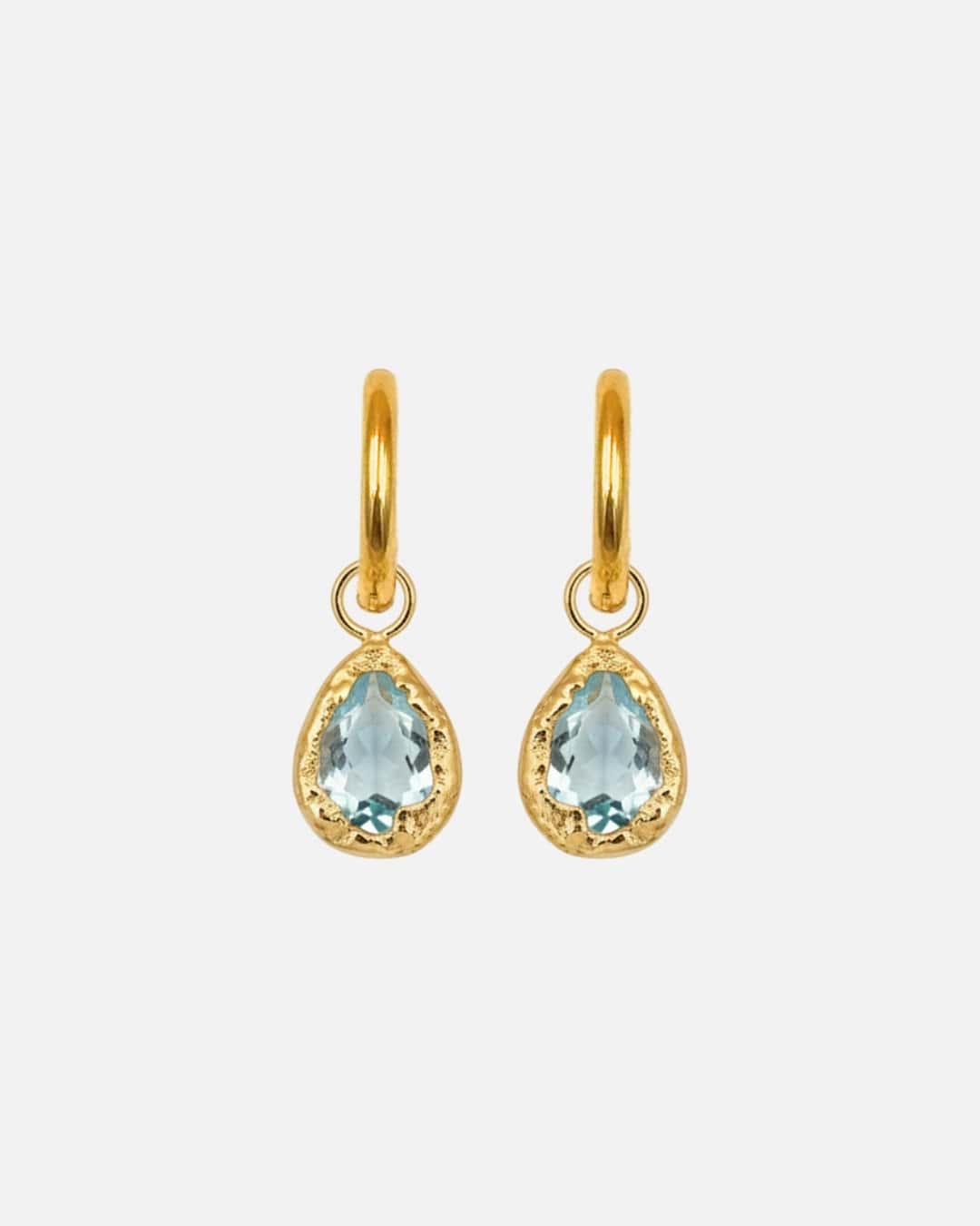 Ohrringe Echtstein-Drops Blue Topaz