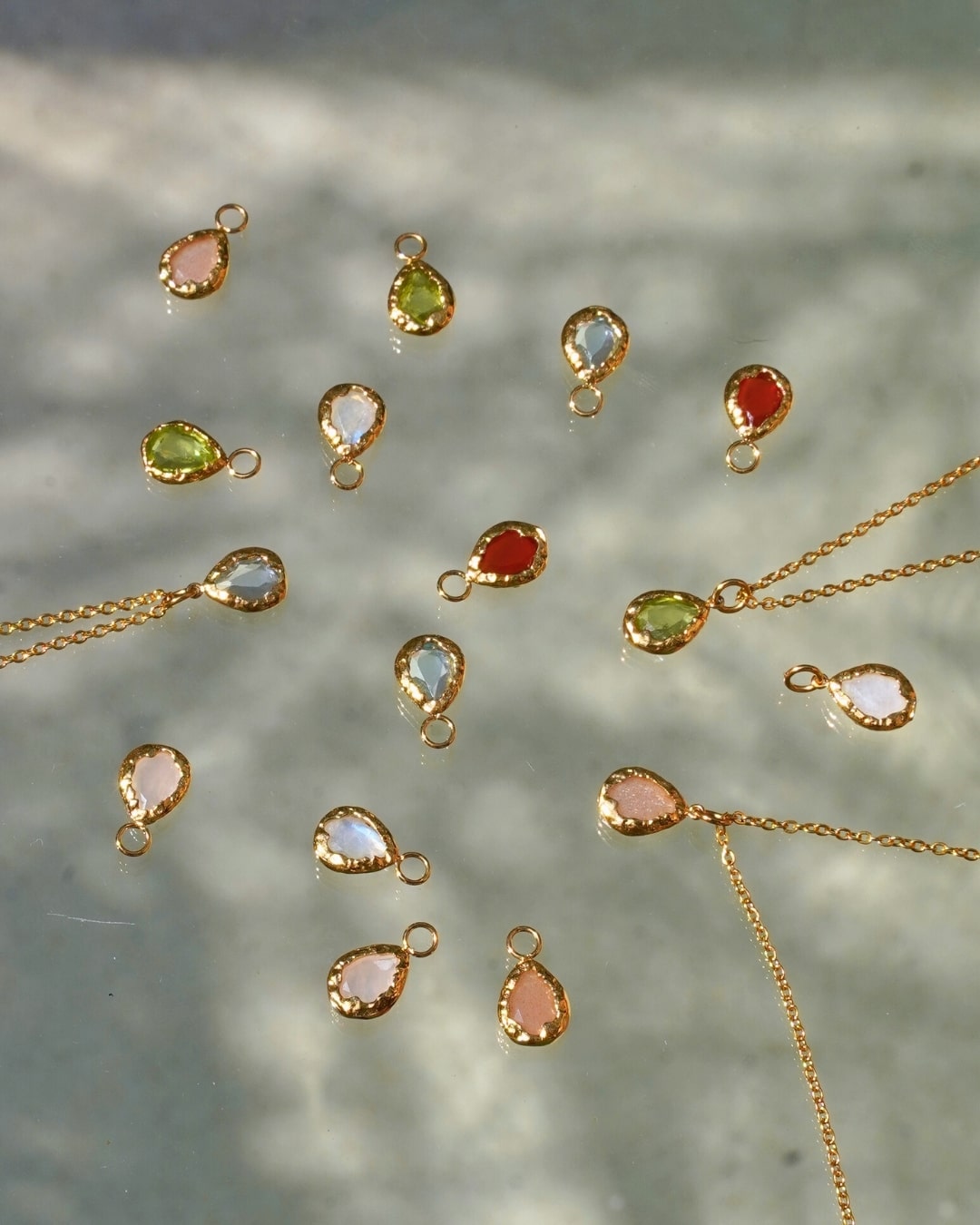 Ohrringe Echtstein-Drops Rose Quartz