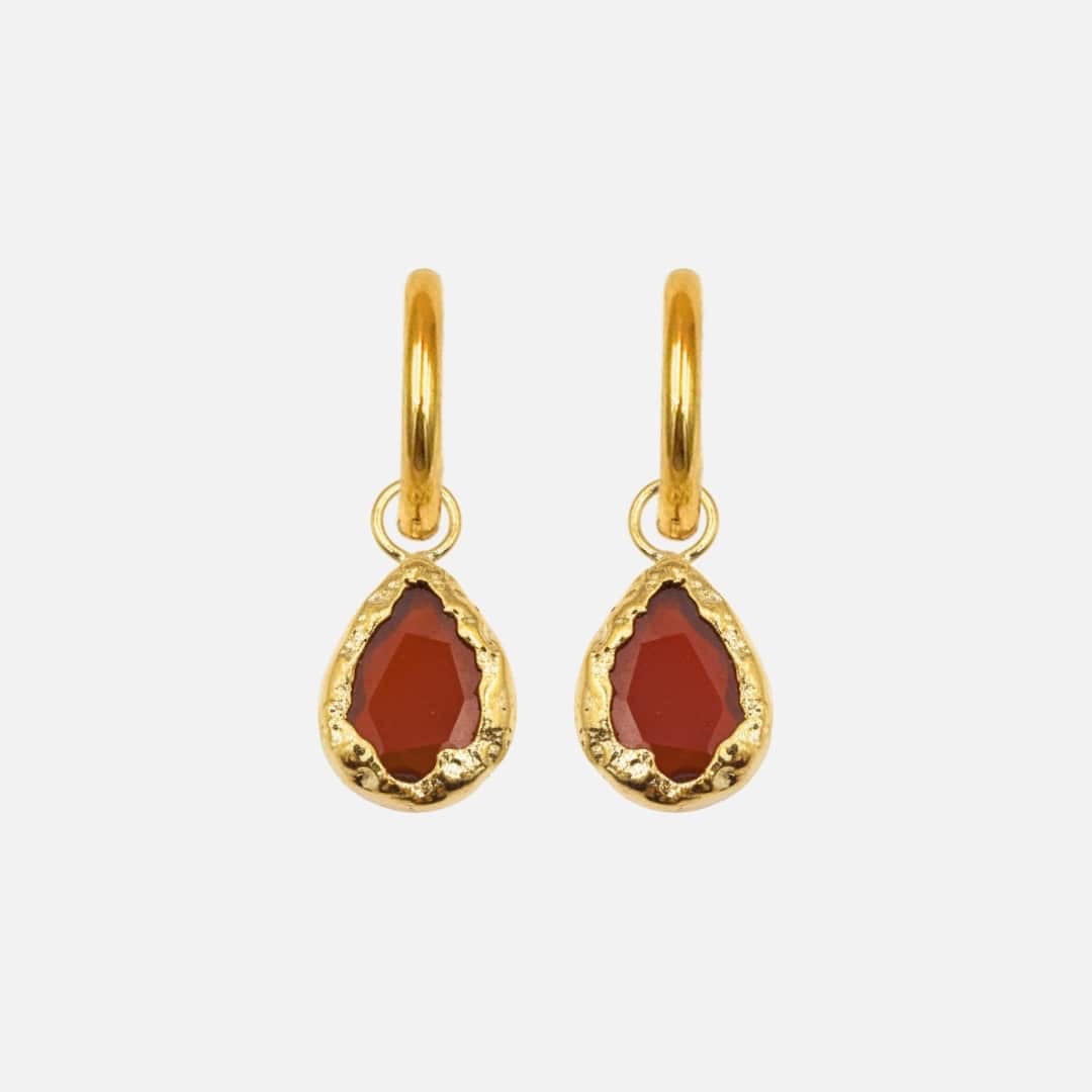 Ohrringe Echtstein-Drops Carnelian