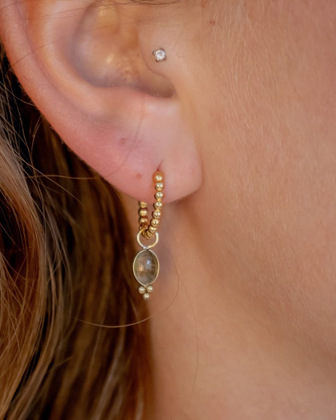 Ohrringe Charm Labradorit