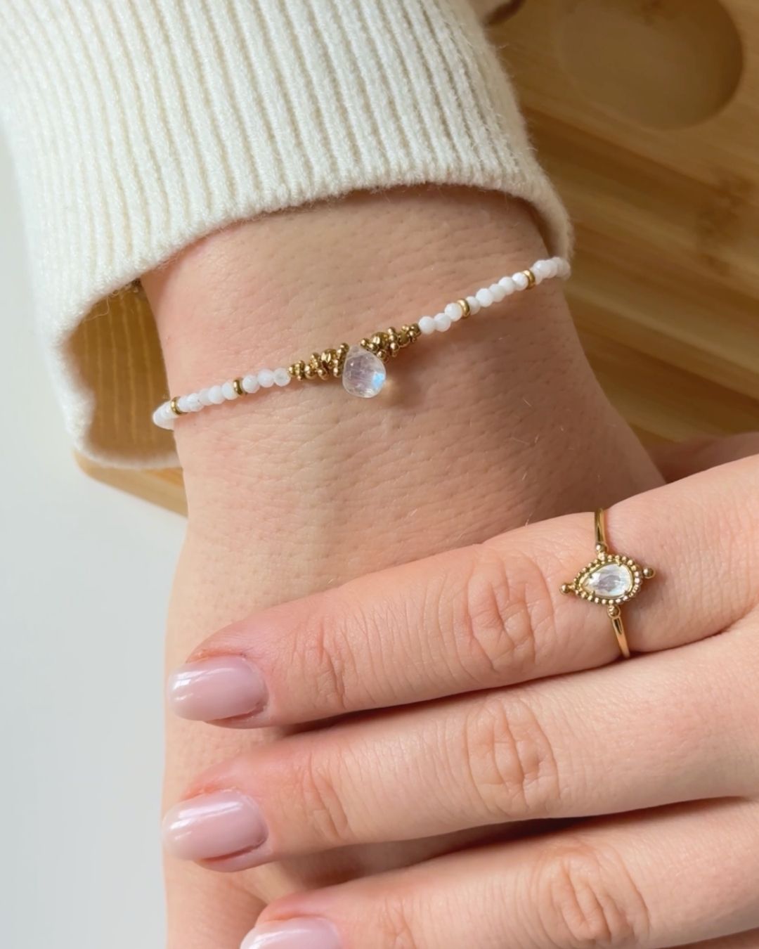 Armband Moonstone Drop
