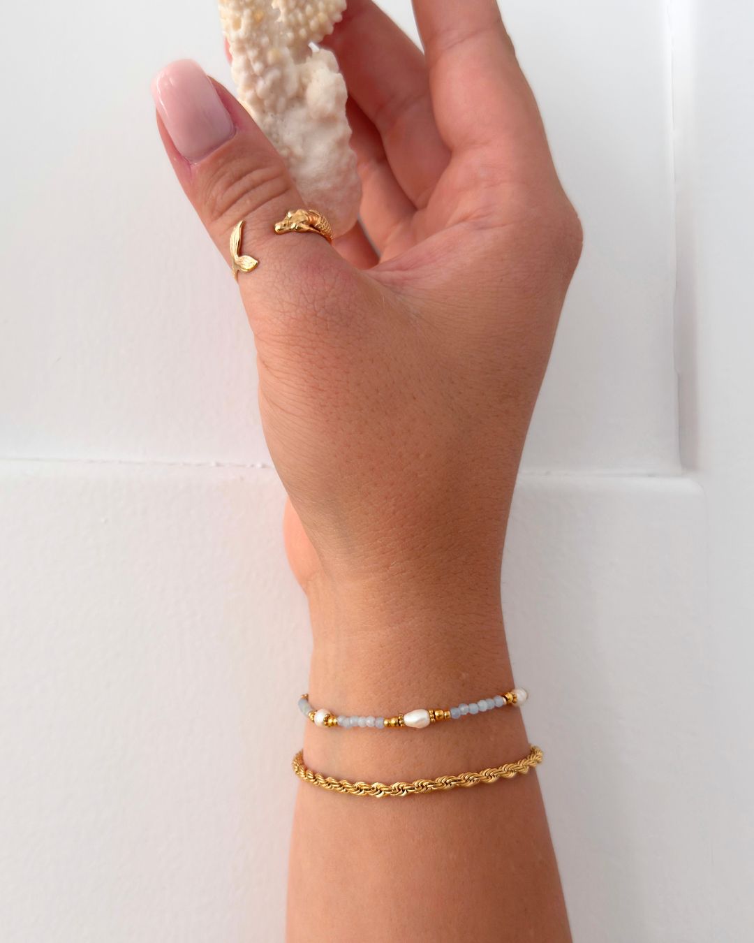 Armband Aquamarin Flow