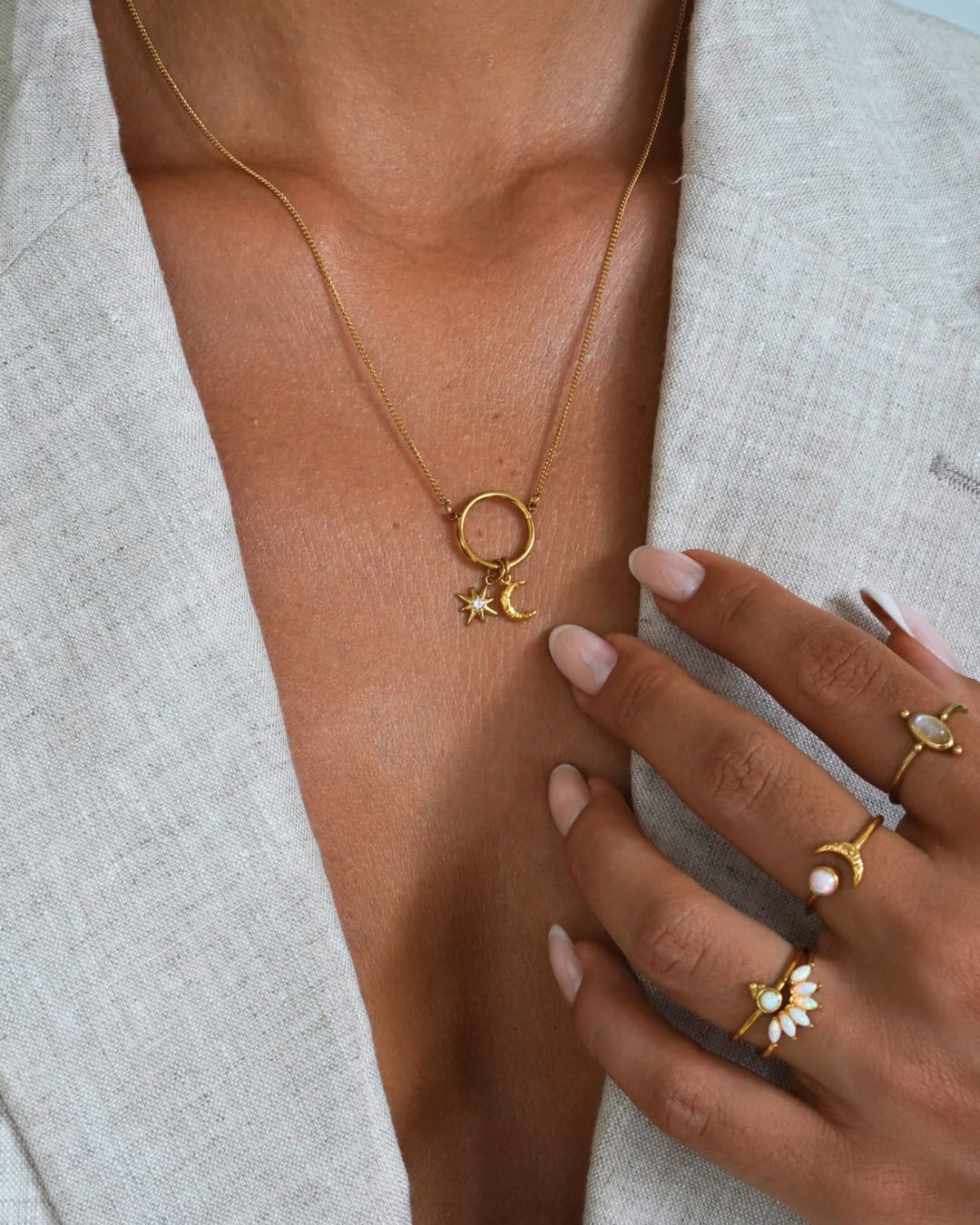 Charm Circle Halskette simple