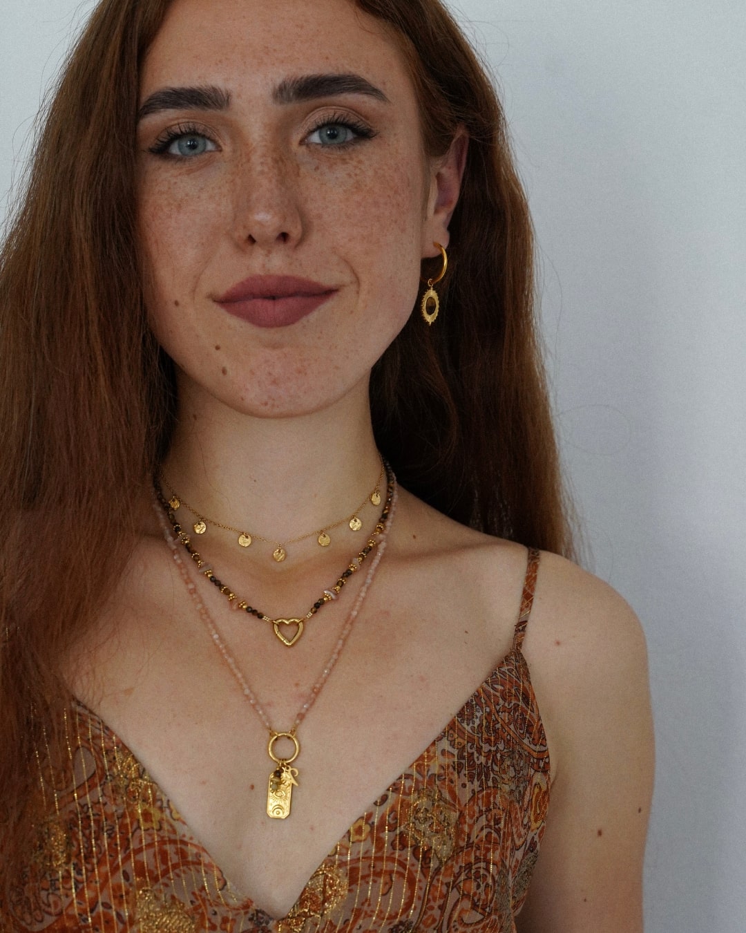 Halskette Charm Sunstone