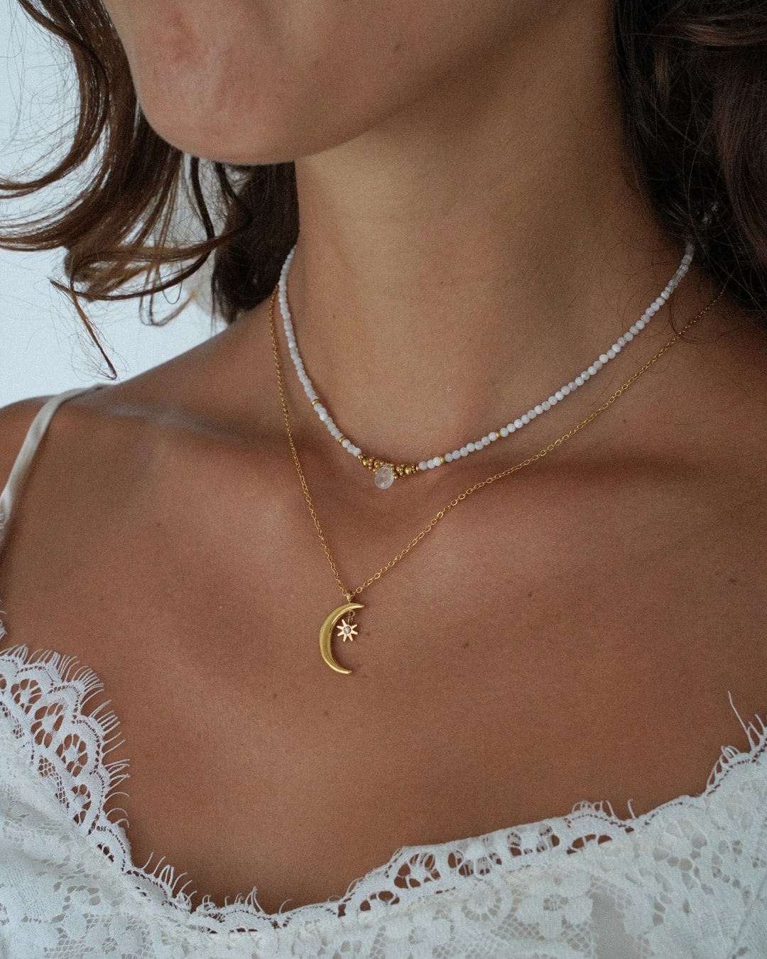 Halskette Moonstone Drop