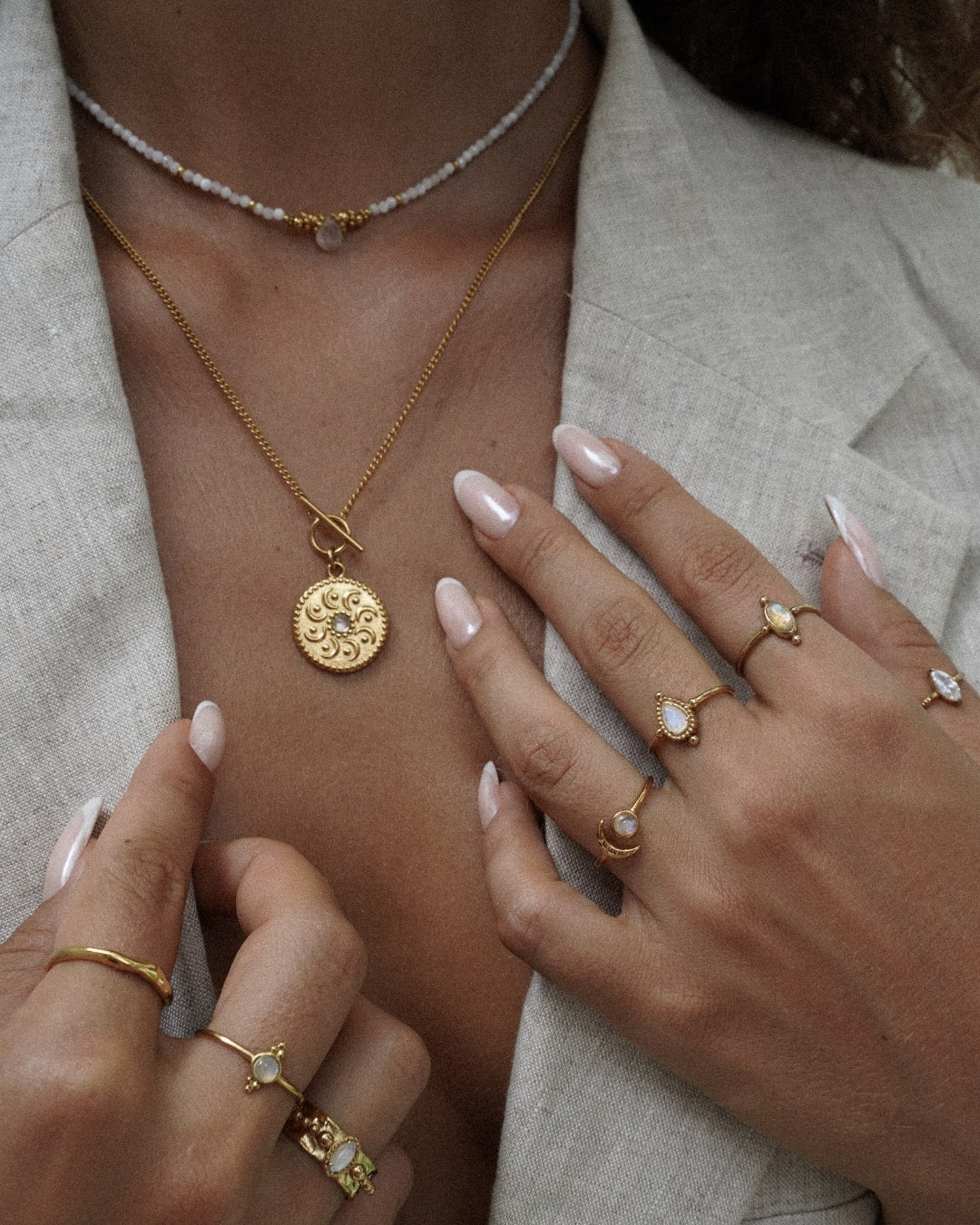 Halskette Moonstone Drop