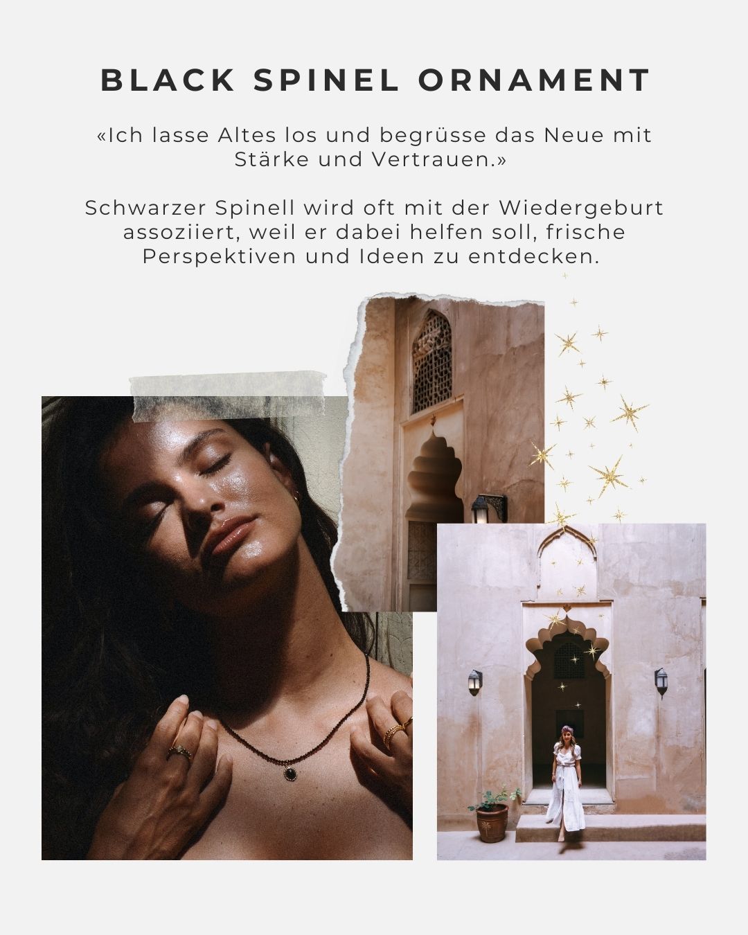 Halskette Black Spinel Ornament