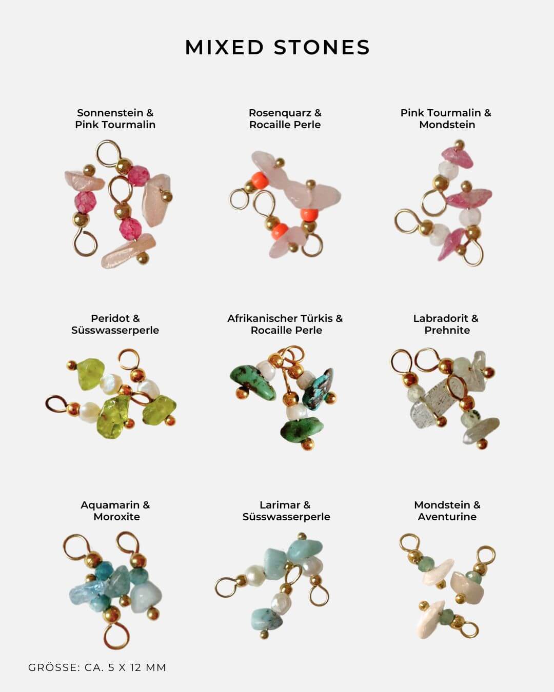 Personalisierbares Charm Edelstein-Armband