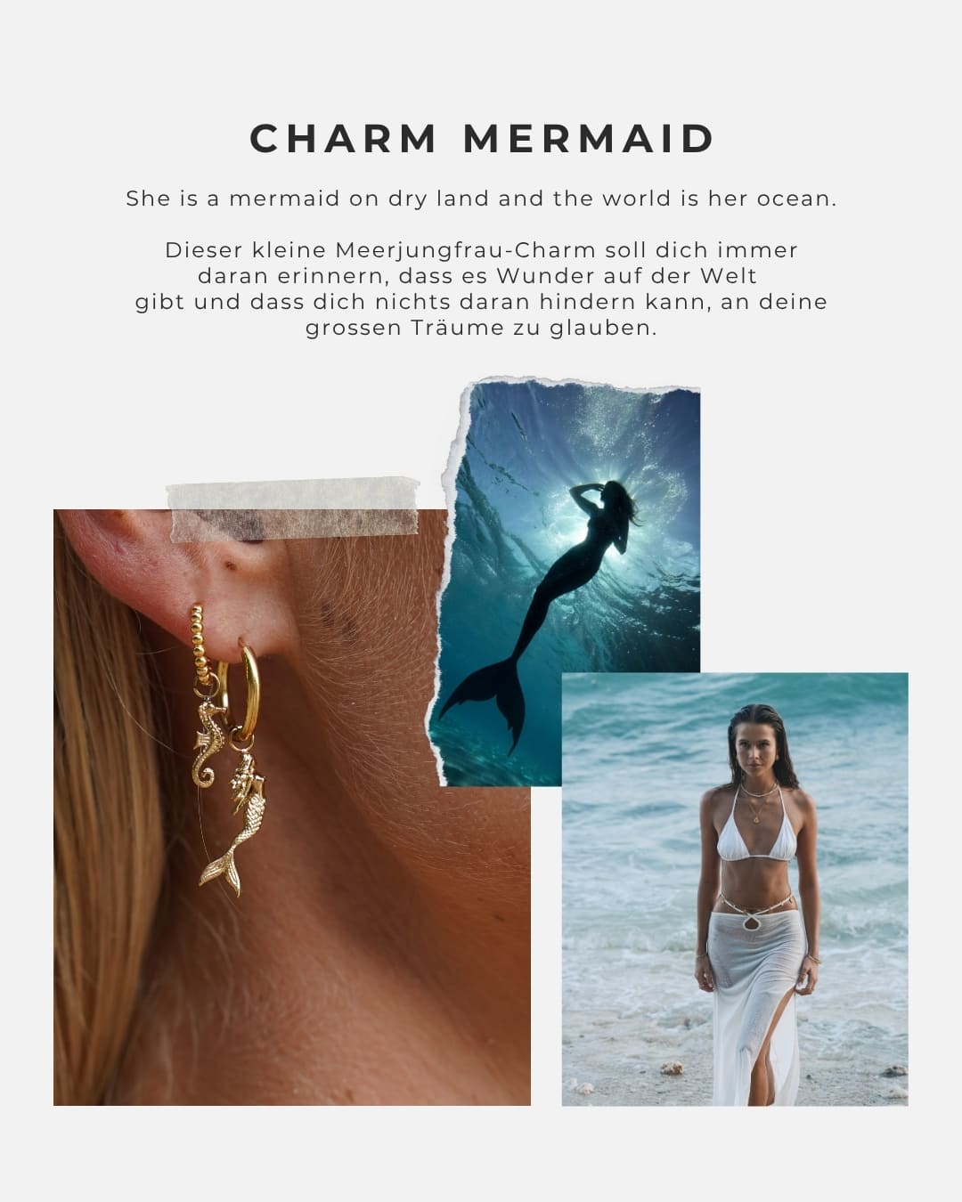 Ohrringe Charm Mermaid