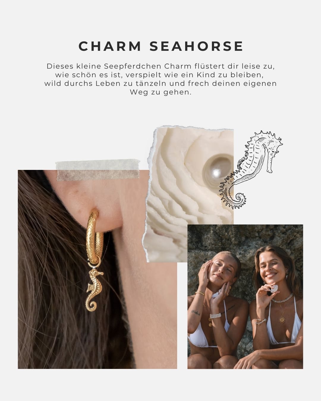 Ohrringe Charm Seahorse