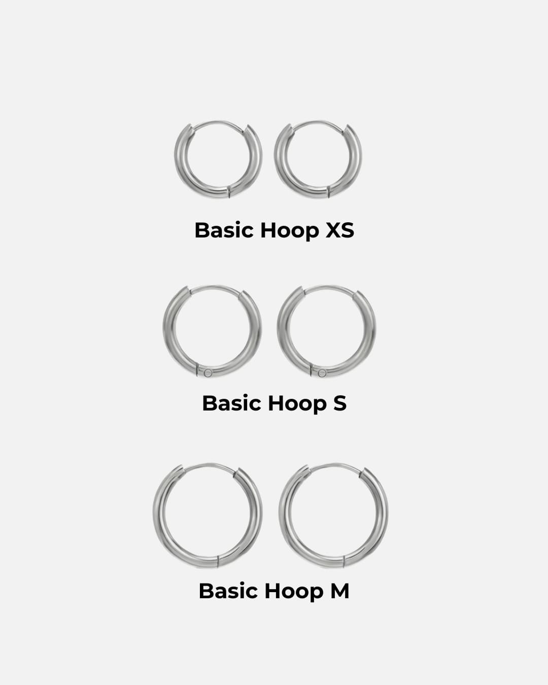Ohrringe Set Triple Hoop