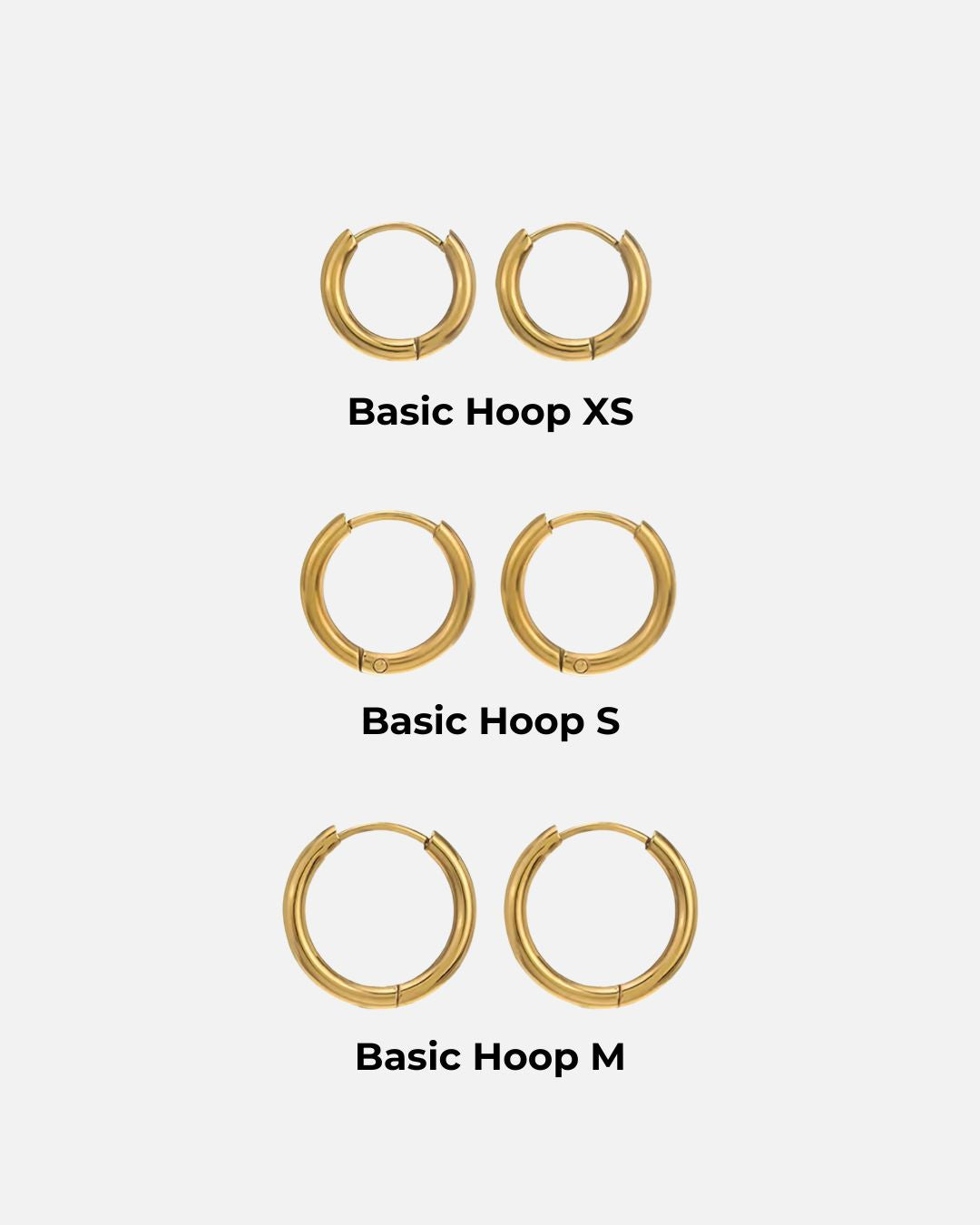 Ohrringe Set Triple Hoop
