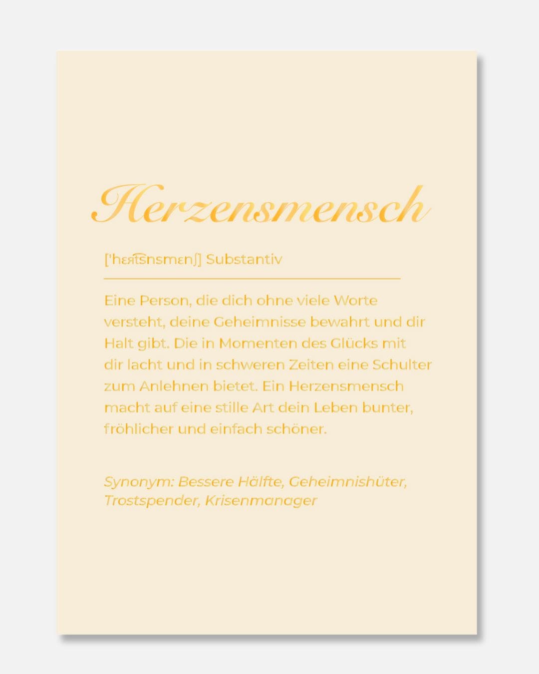 Postkarte Herzensmensch