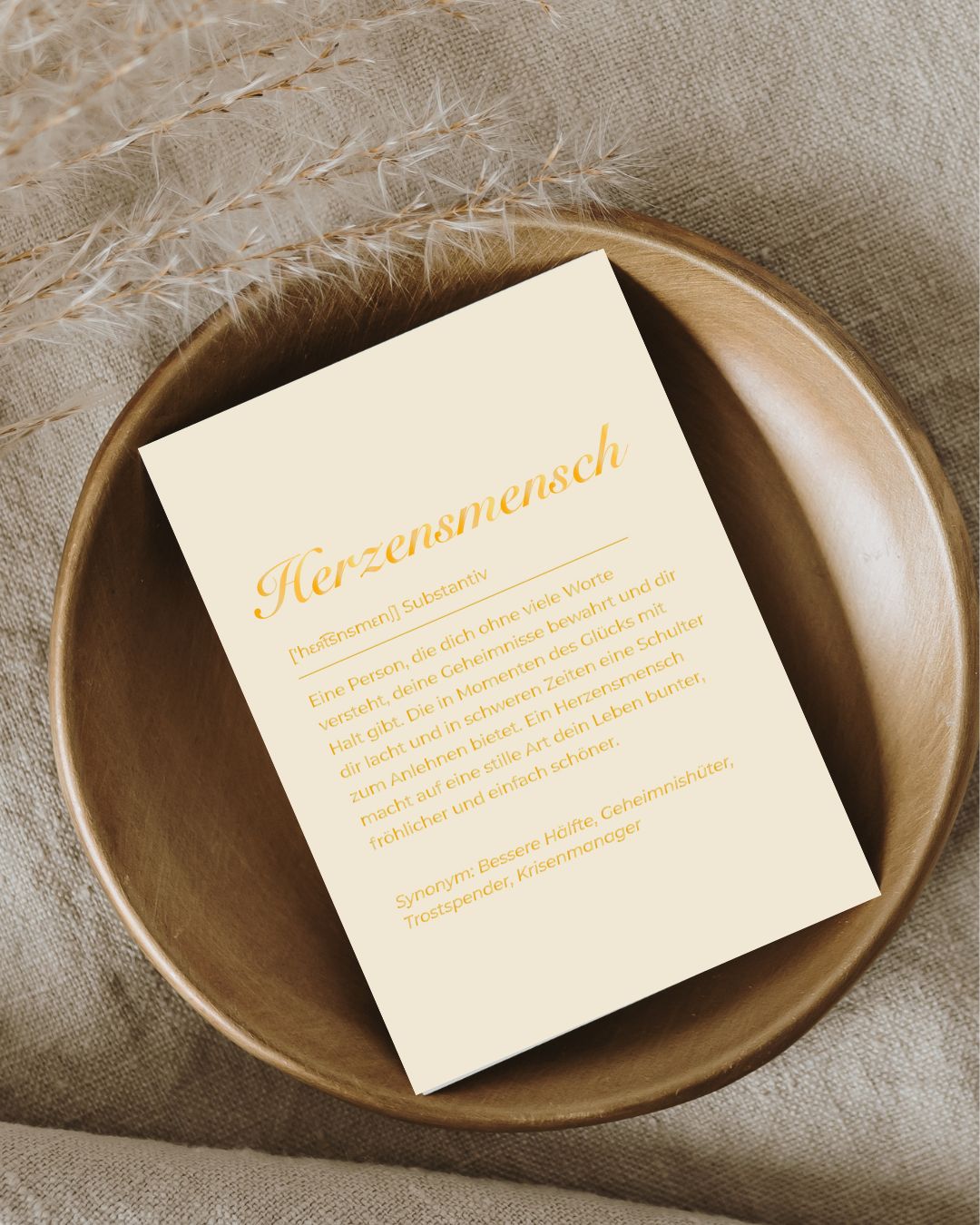 Postkarte Herzensmensch