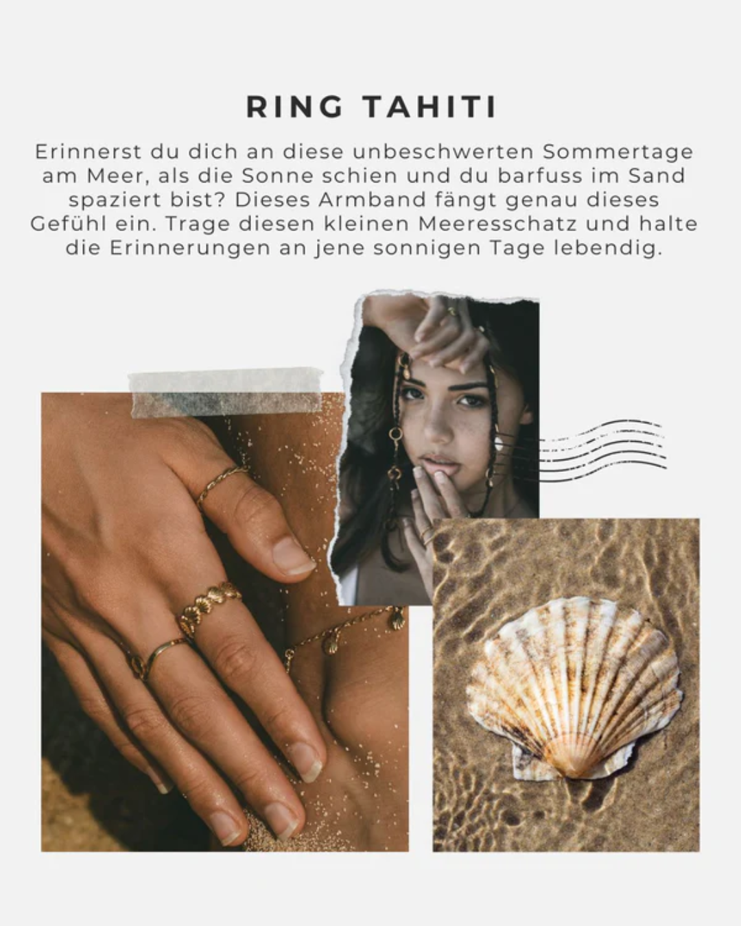 Tahiti 2er Set (Ring und Ohrringe 1 Paar)