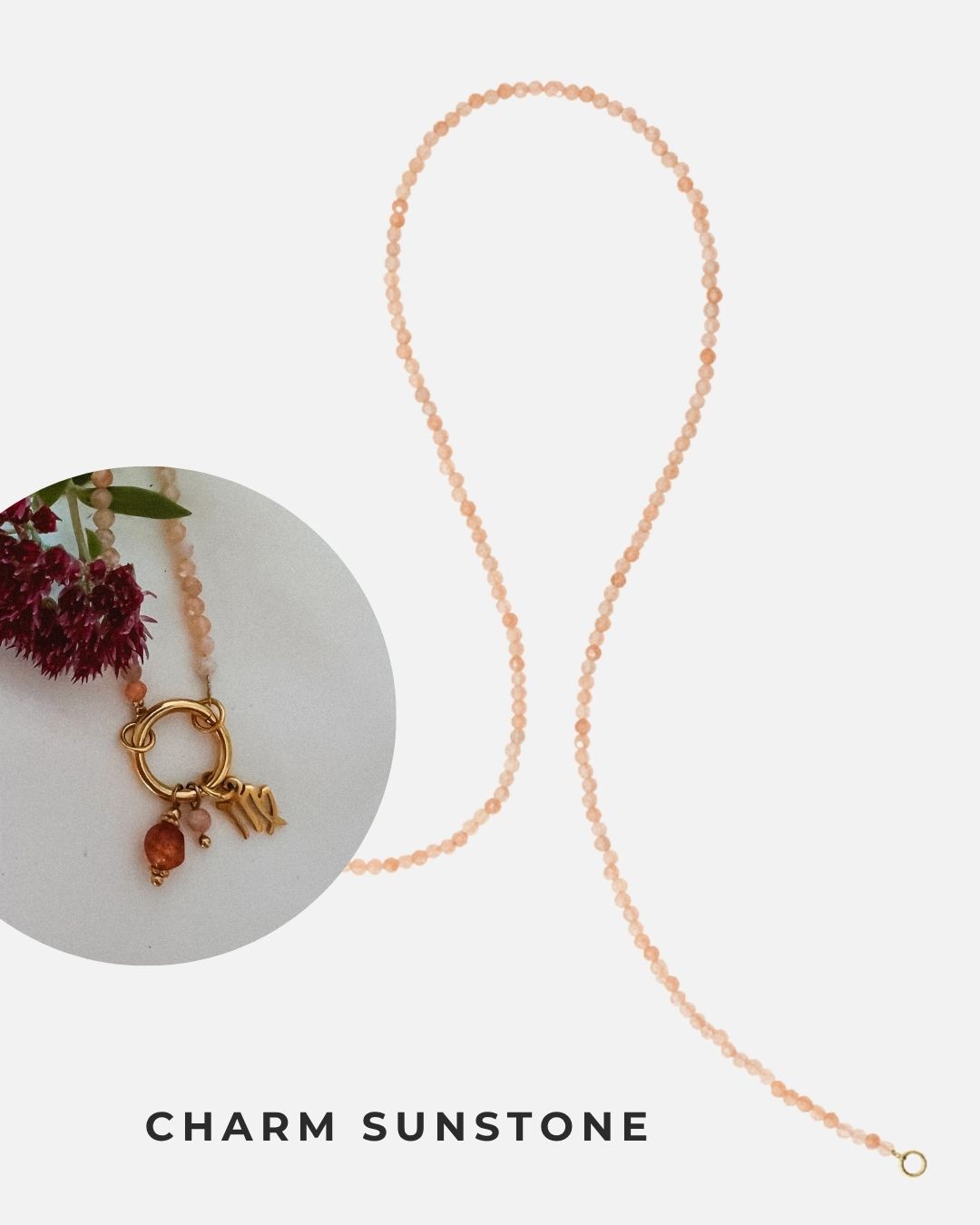 Personalisierbare Charm Edelstein-Halksette