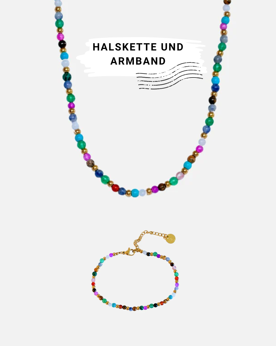 Rainbow 2er Set (Halskette und Armband)