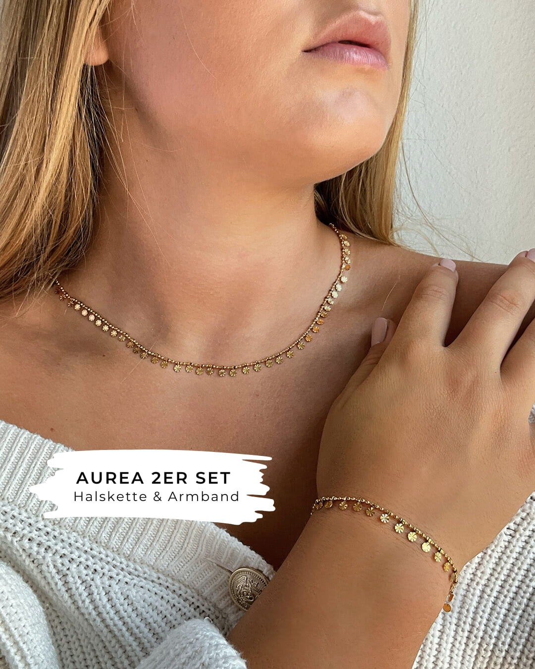 Aurea 2er Set (Halskette und Armband)