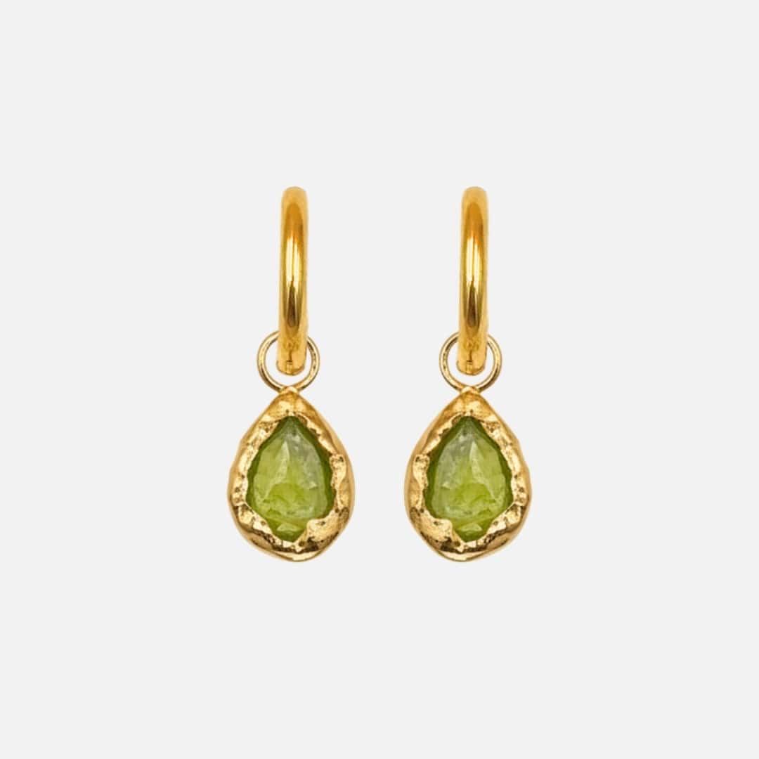 Ohrringe Echtstein-Drops Peridot