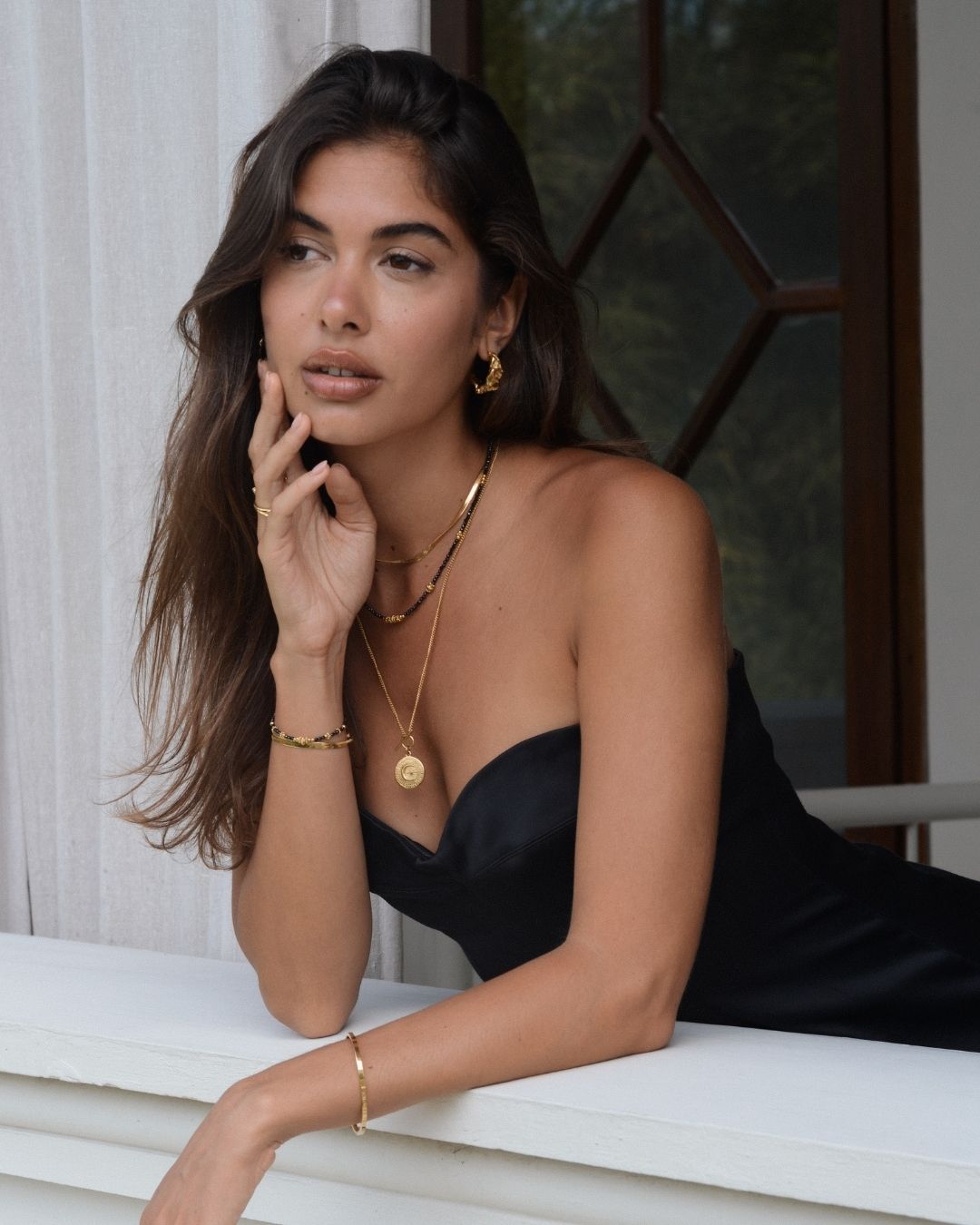 Halskette Black Spinel