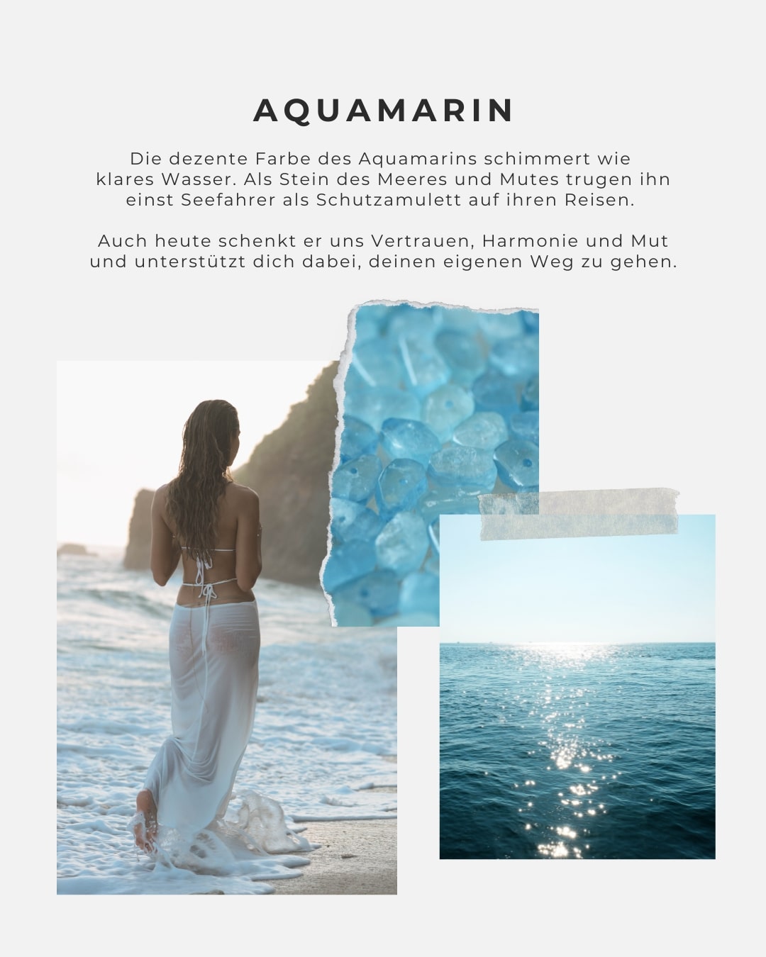 Fusskette Aquamarin Shell