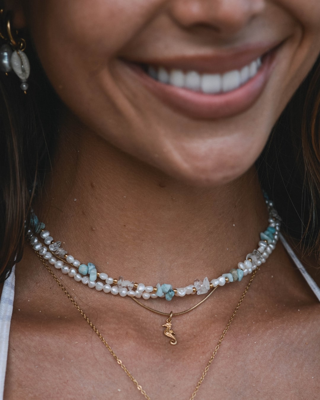 Halskette Choker Larimar