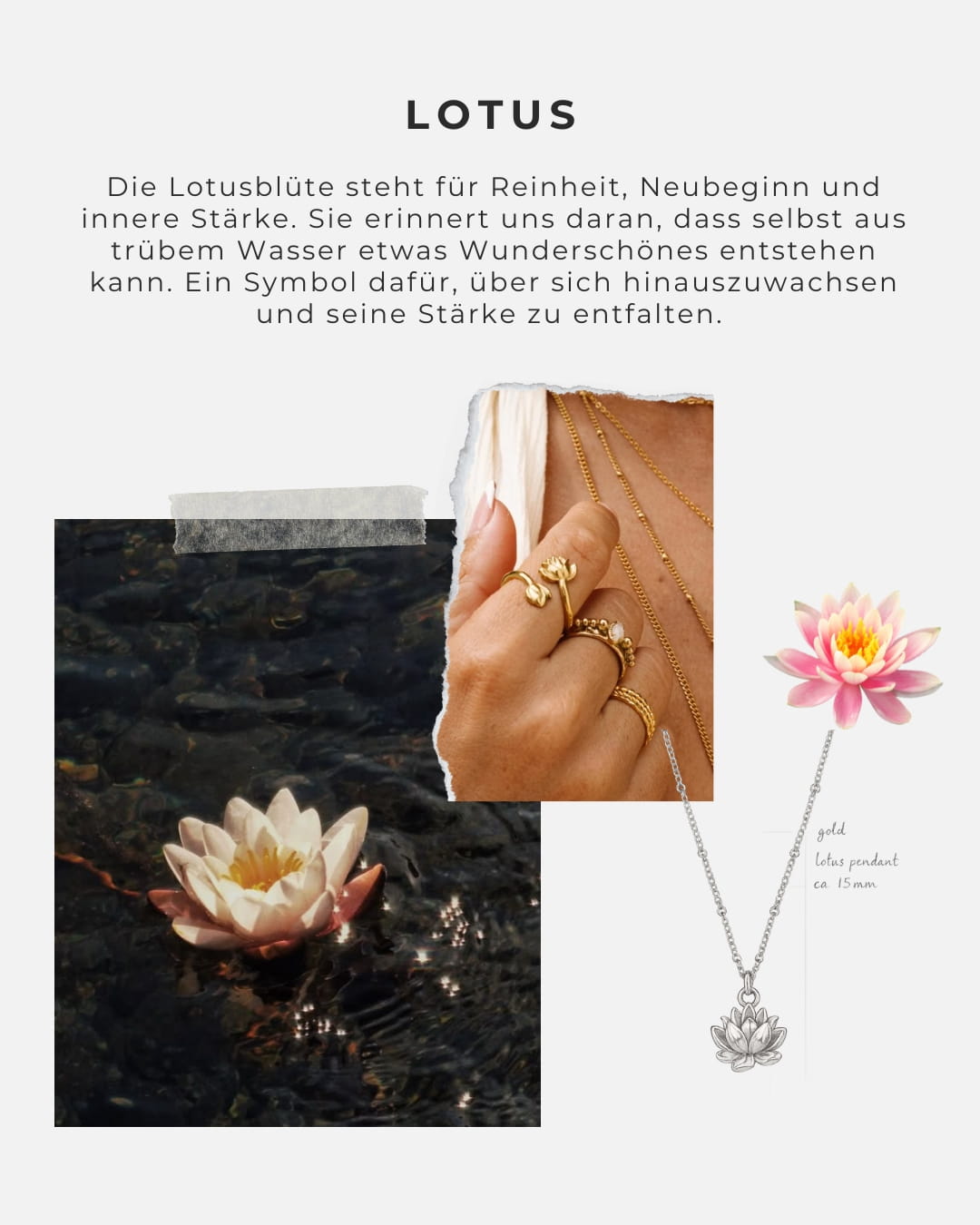 Halskette Lotus