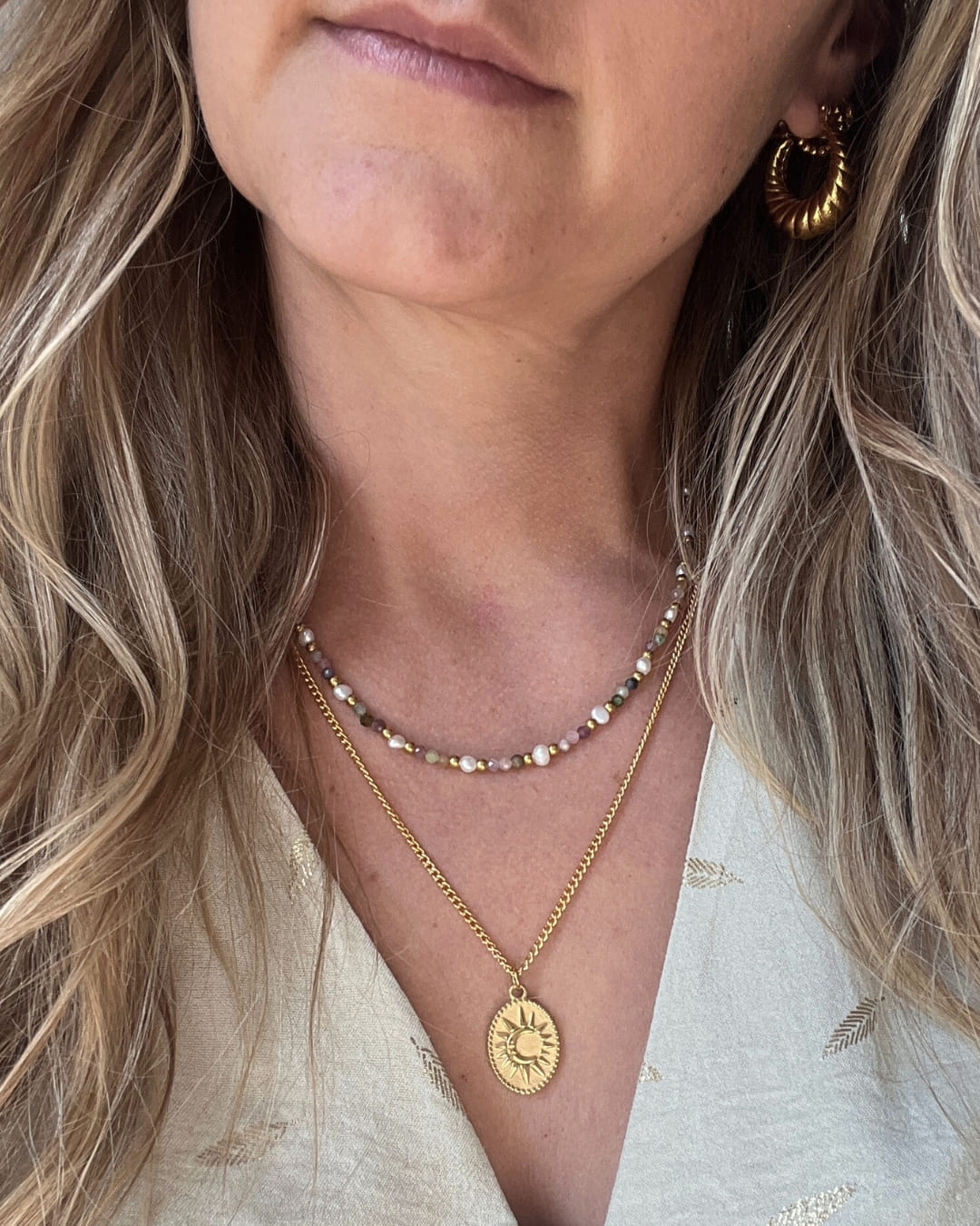 Halskette Mixed Stone Pearl