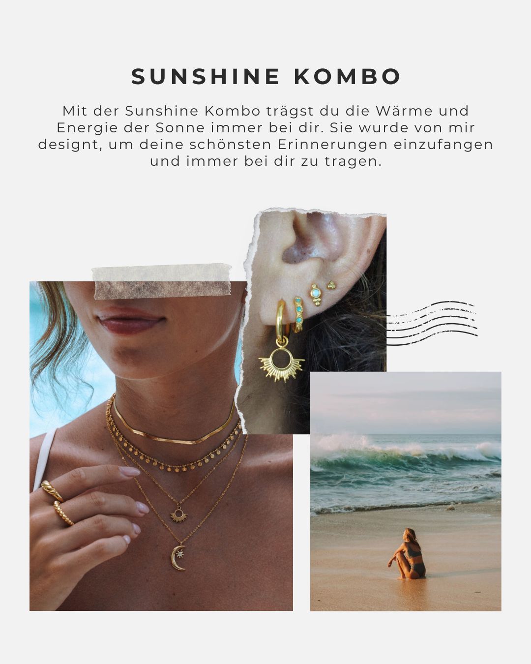 Sunshine 2er Set (Halskette und Ohrringe)