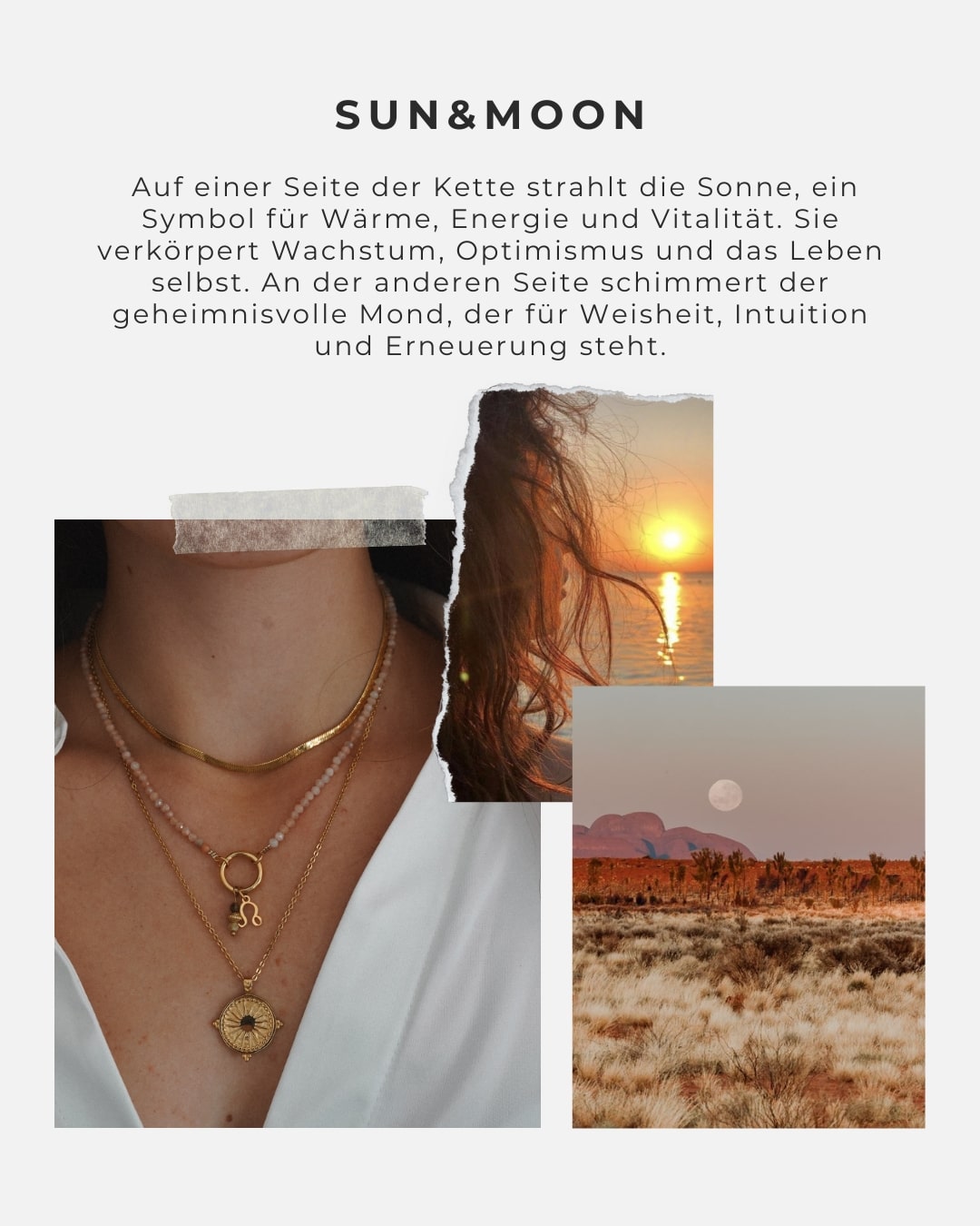 Halskette Sun & Moon