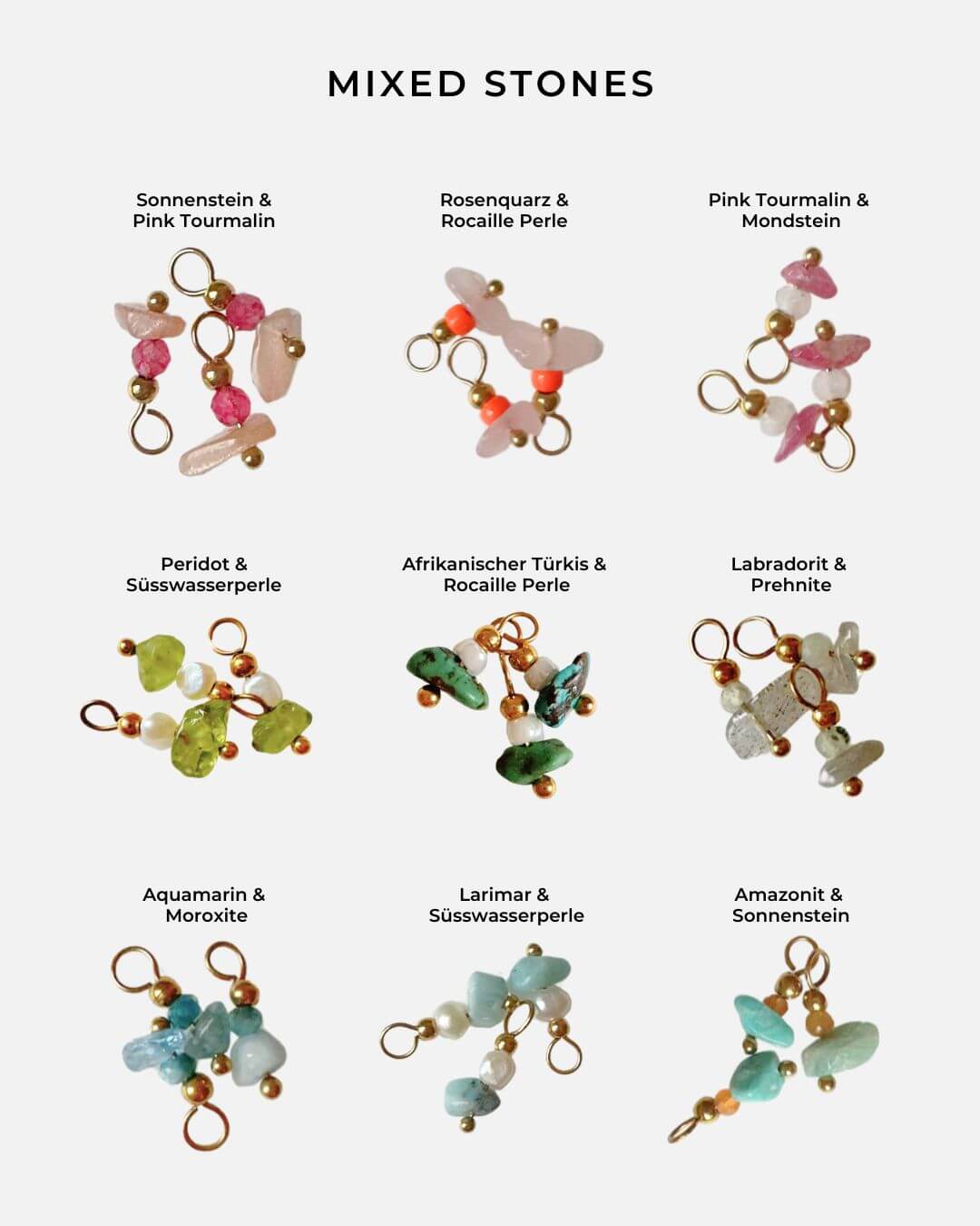 Mixed Stone Charms