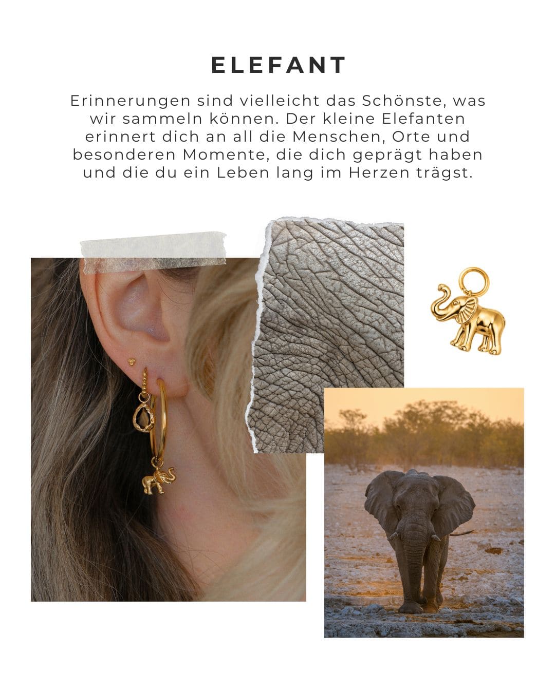 Ohrringe Charm Elephant