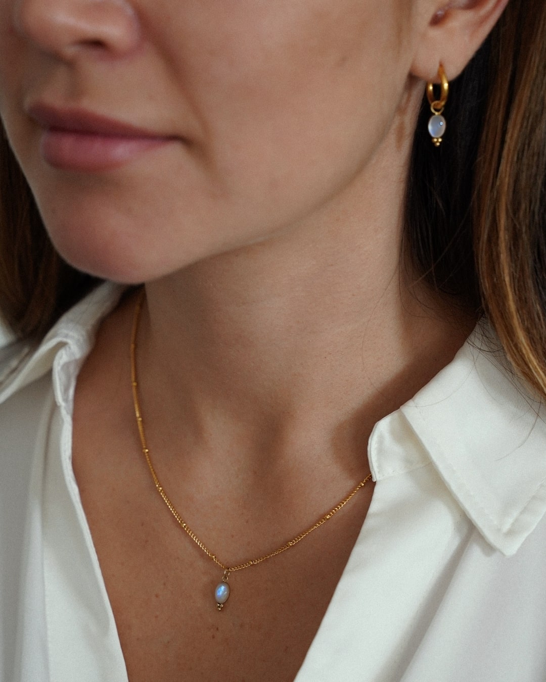 Ohrringe Charm Moonstone