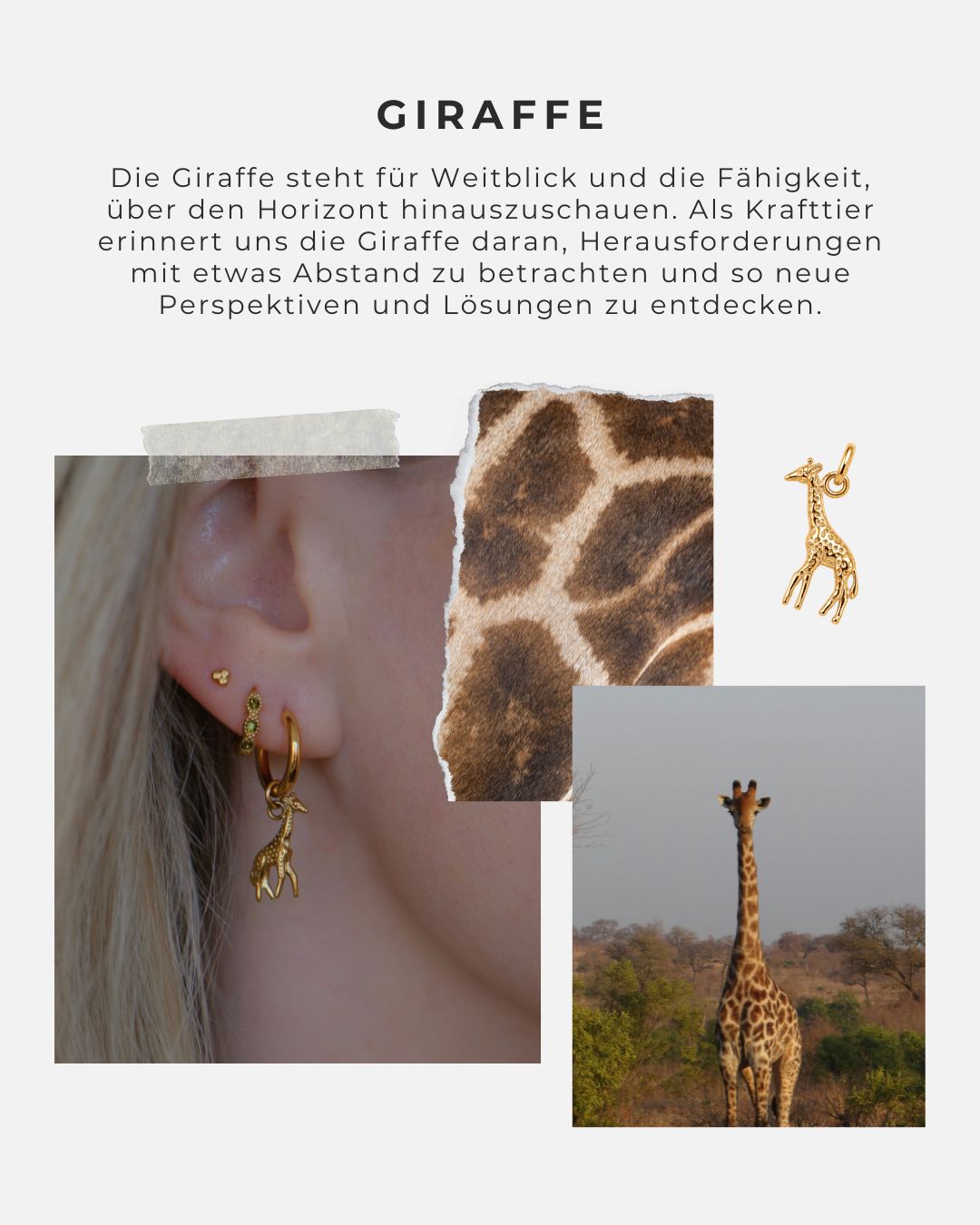 Ohrringe Charm Giraffe