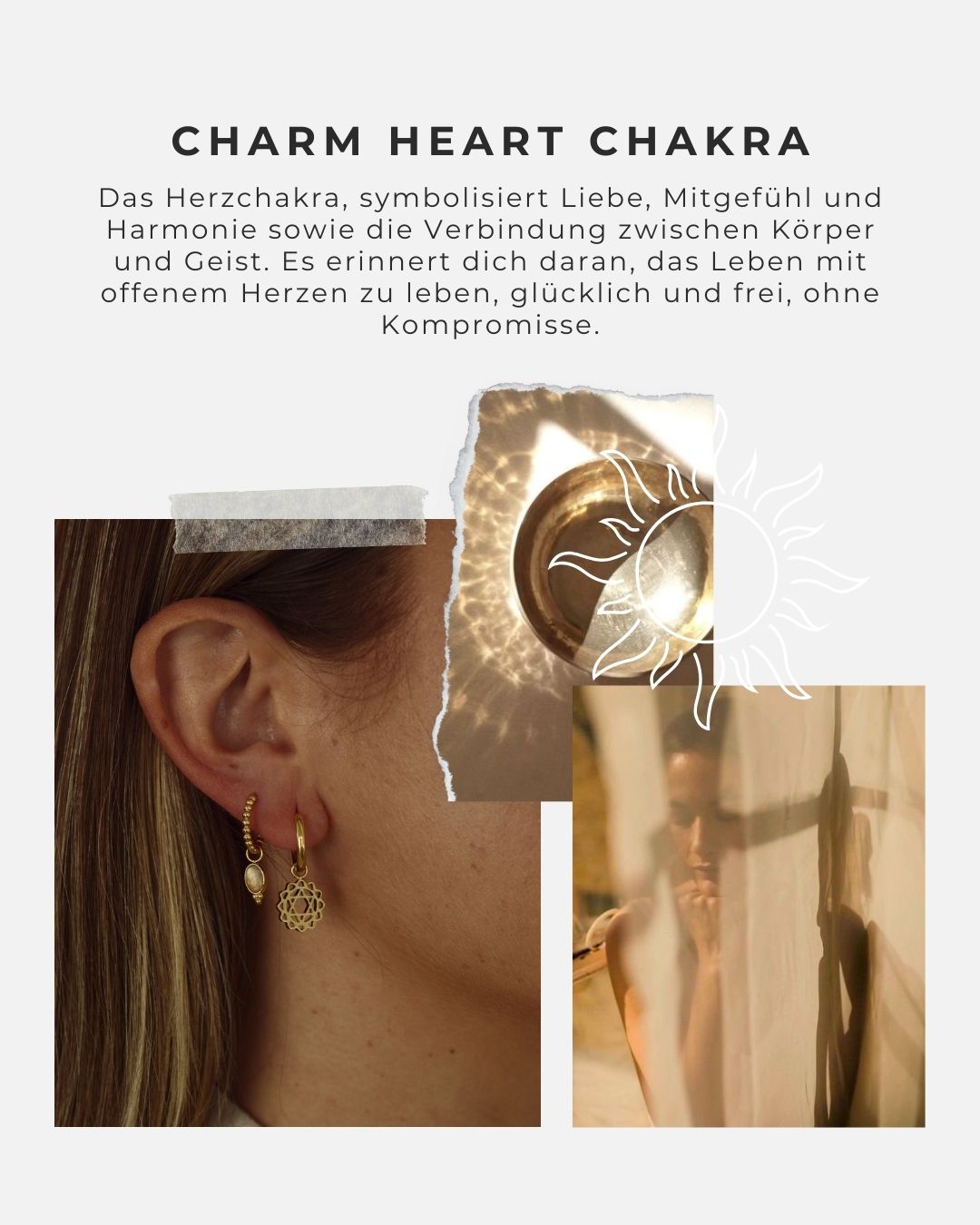 Ohrringe Charm Heart Chakra