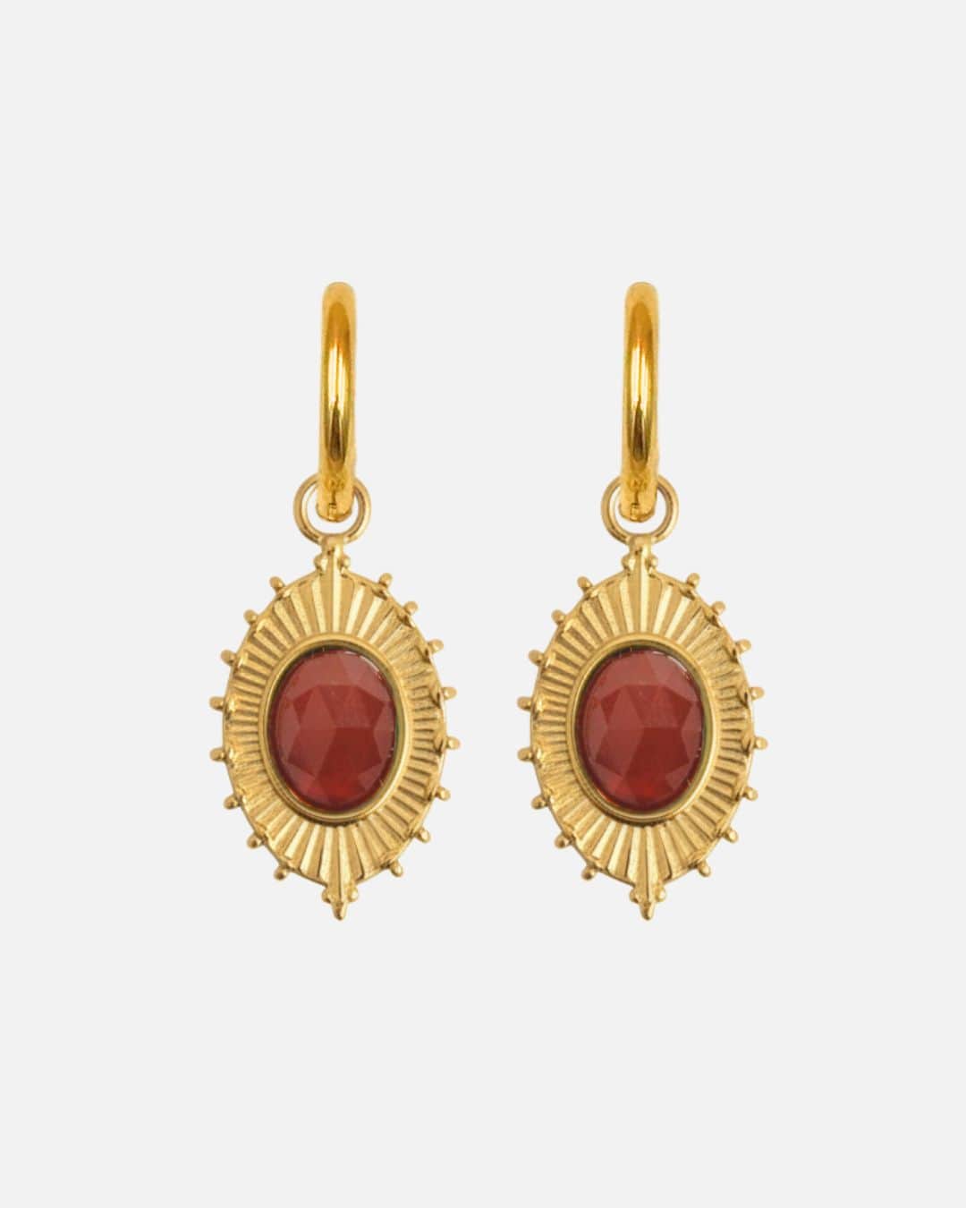 Ohrringe Ornament Red Agate