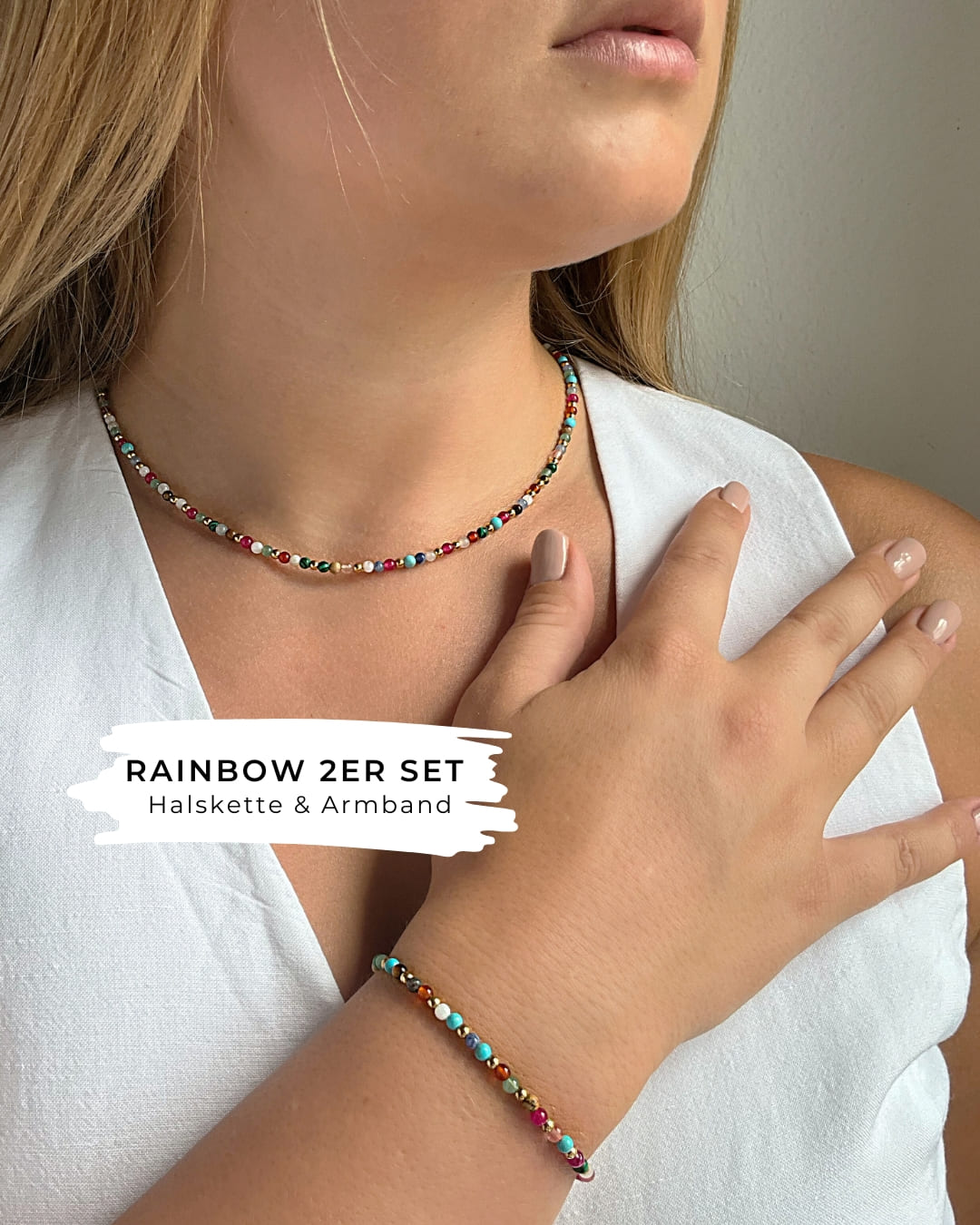 Rainbow 2er Set (Halskette und Armband)