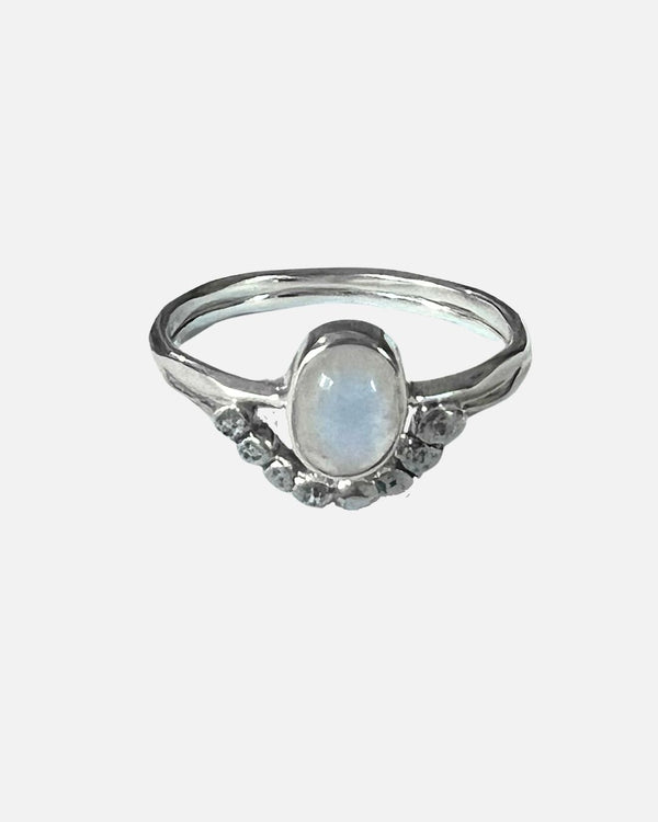 Ring Duo Flores Moonstone