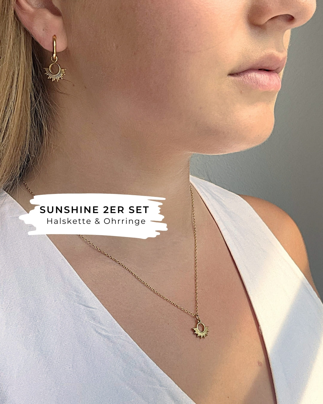 Sunshine 2er Set (Halskette und Ohrringe)