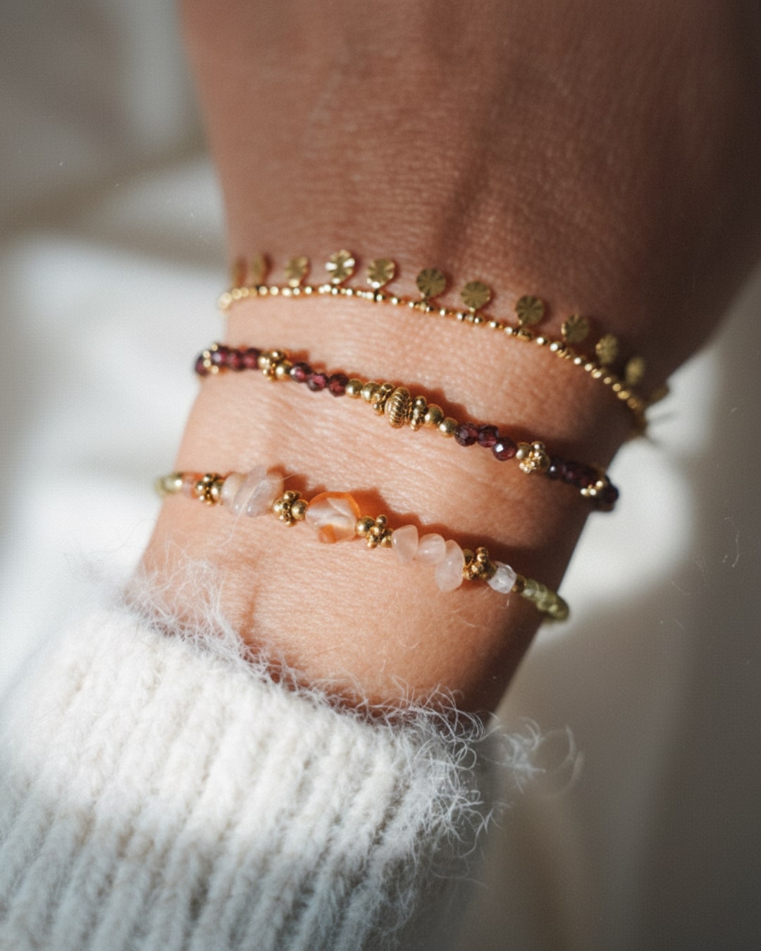 Armband Red Garnet